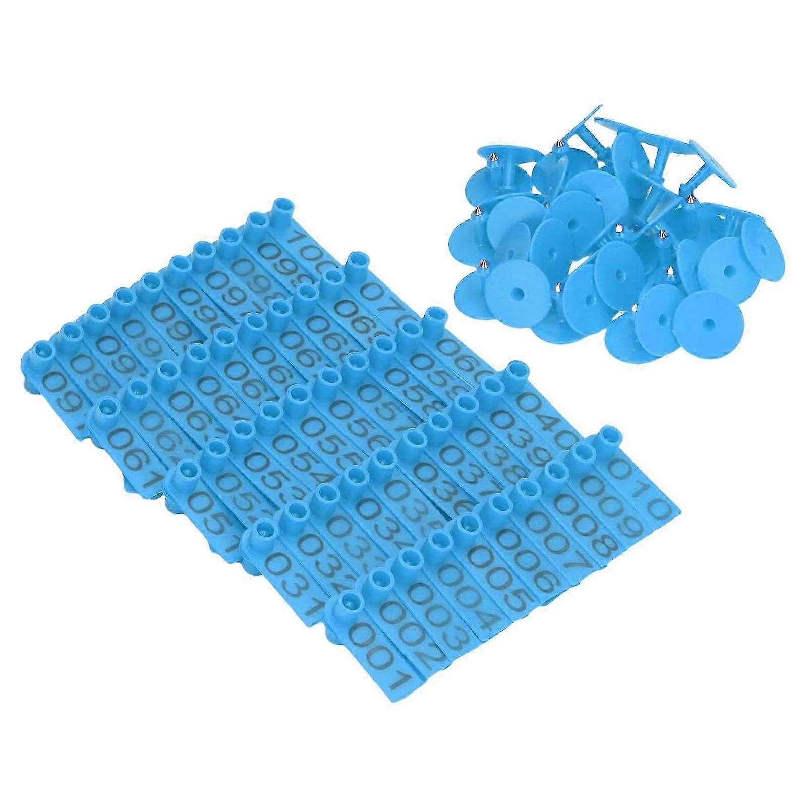 100lots Livestock Earcon Marker Numbered Cow Sheep Rabbit Identification Tool for Cattle Sheep Pigs and Poultry Use Red