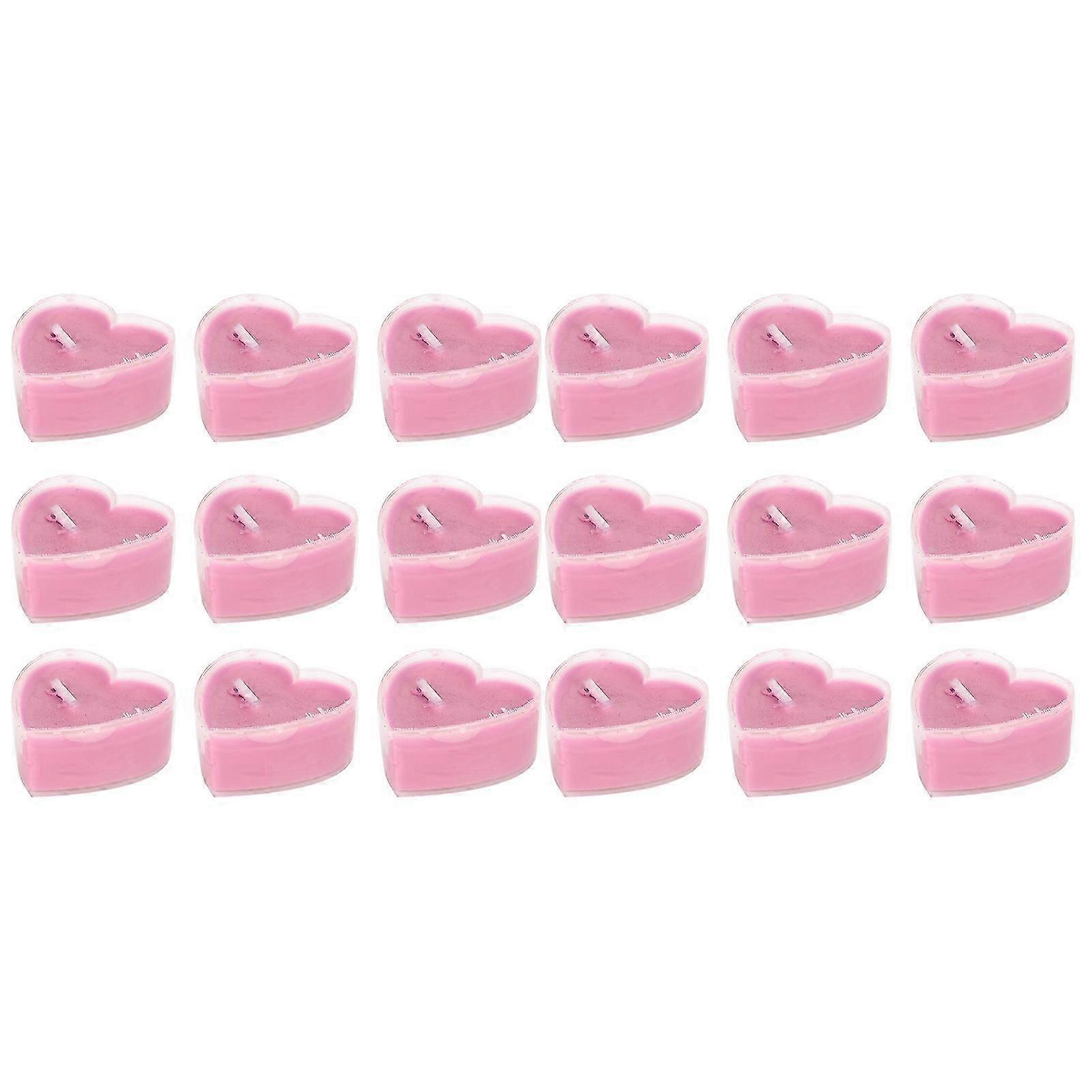 Set of 18 Romantic Heart Shaped Candles Perfect for Dinner Decorations - Ideal for Creating a Cozy Atmosphere
