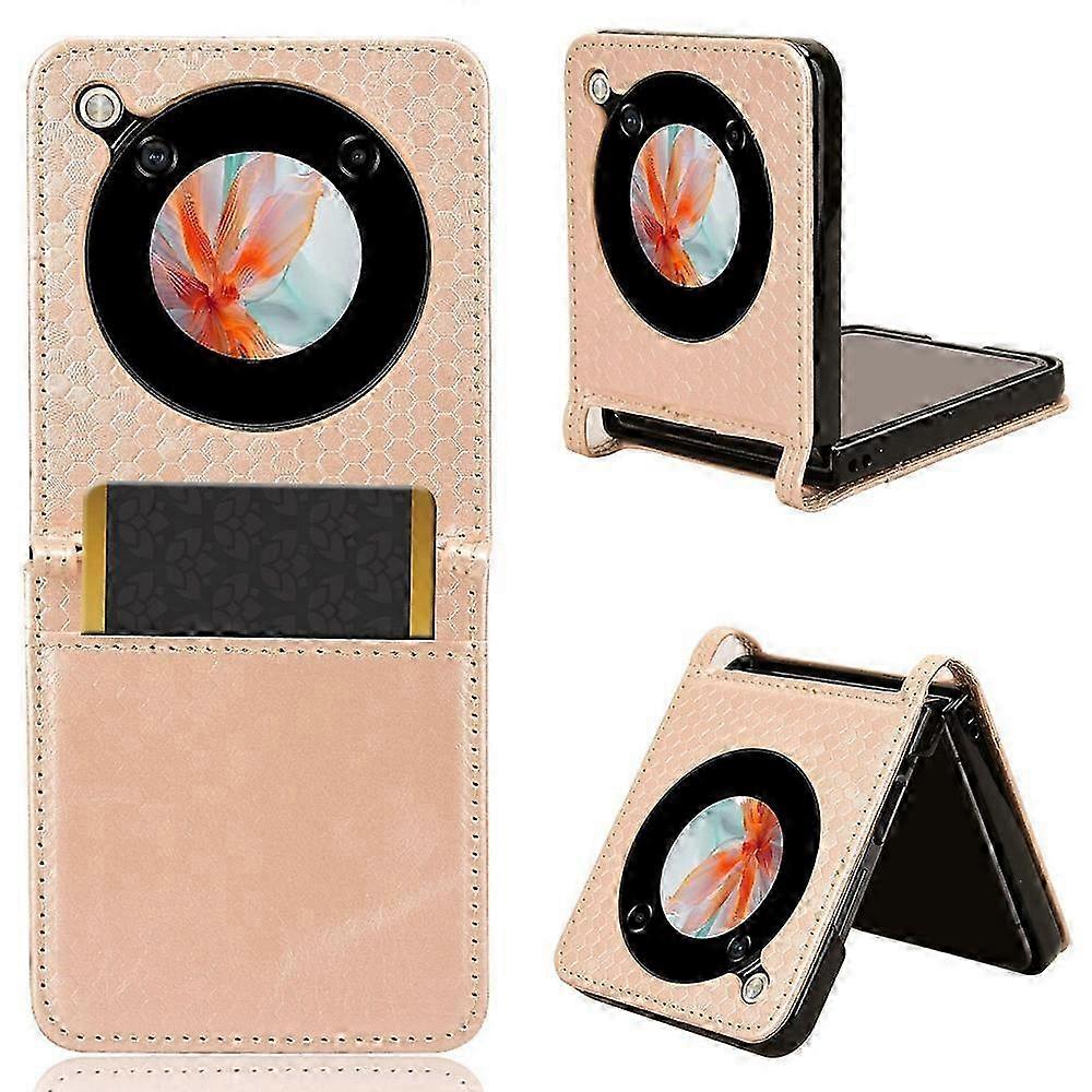 Leather Flip Case with Dot Pattern for Compatible Brand Phone, Includes Card Holder