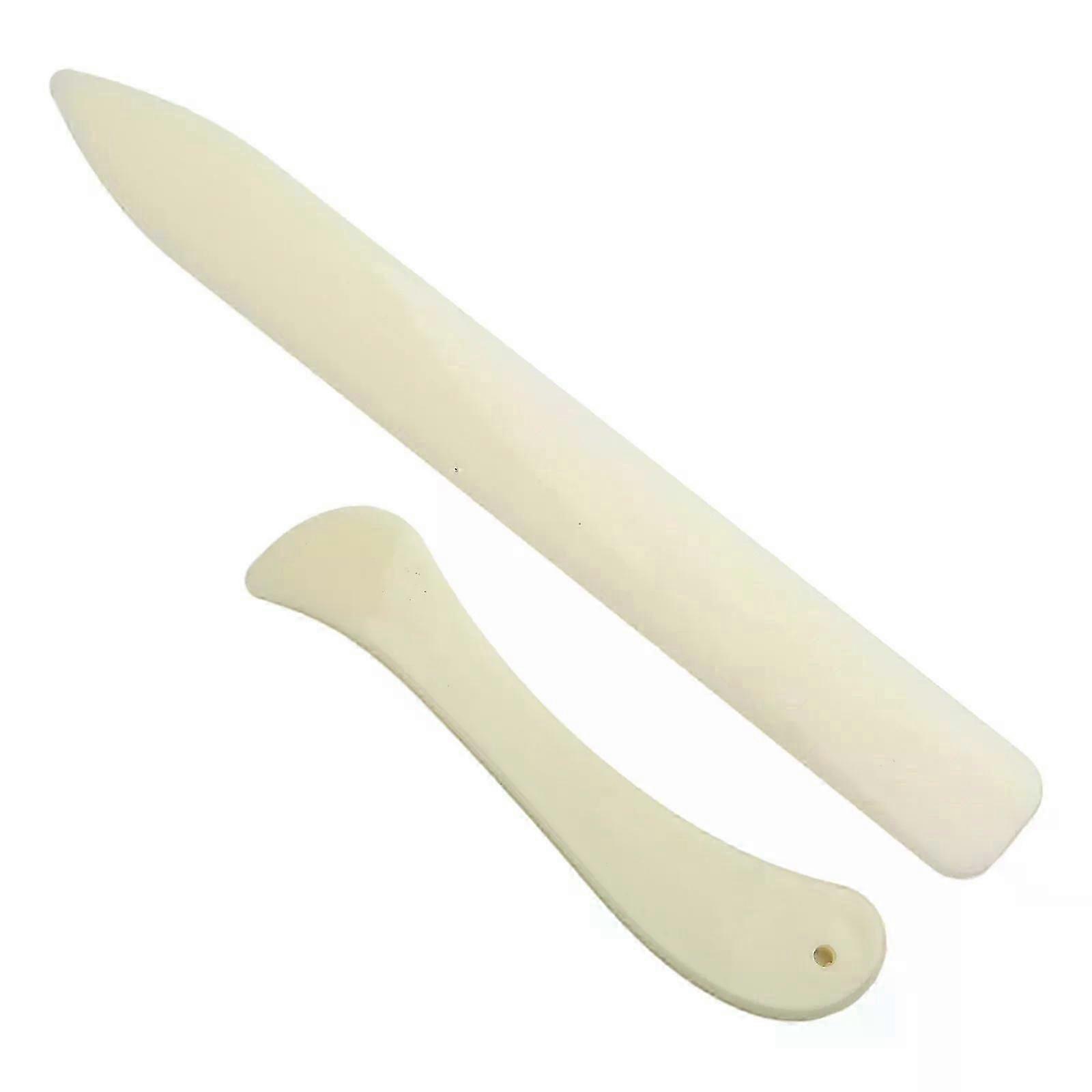 2pcs Bone Folder Craft Tools Pastic Open Leather Folding Creasing Paper Dull Edged Handtool Fit For  DIY/folding Cardboard Marking