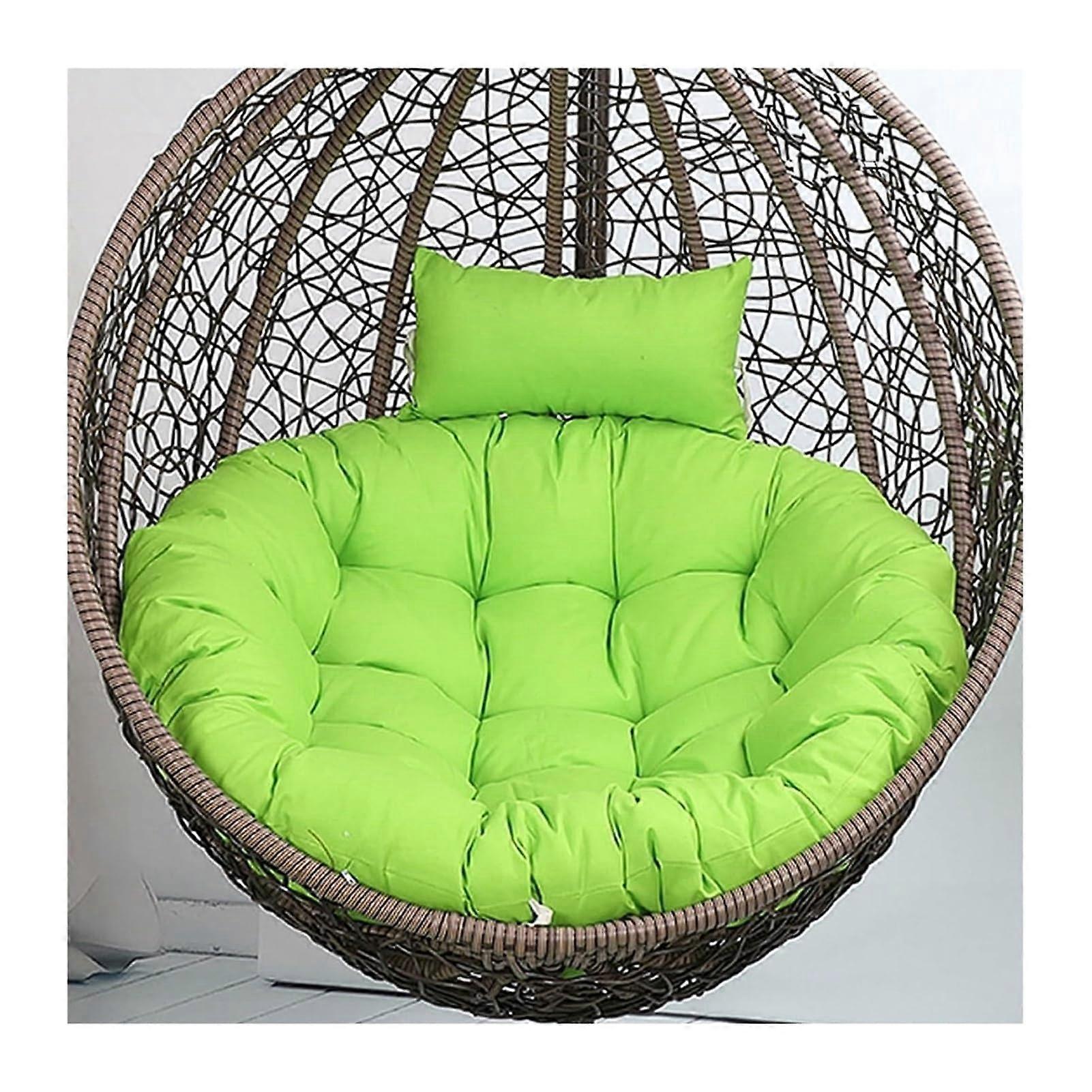 Plain replacement cushion for egg chairs, washable hammock seat cushion, for indoor and outdoor areas (Light Green, 100cm) 100cm Light Green