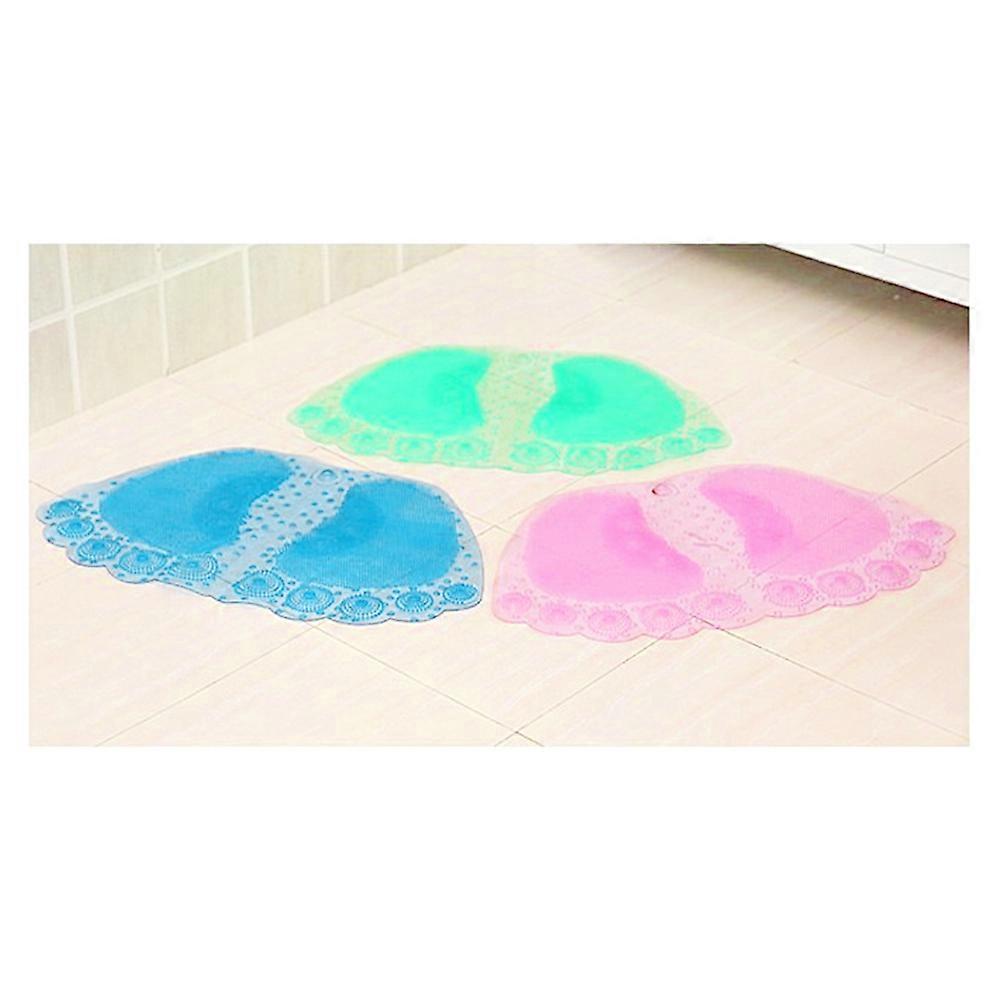 Bathroom Non-Slip Mat Anti-Slip Suction Cup Design Pink 55.00X33.50X1.00Cm For Shower Stall And Floor 1Set