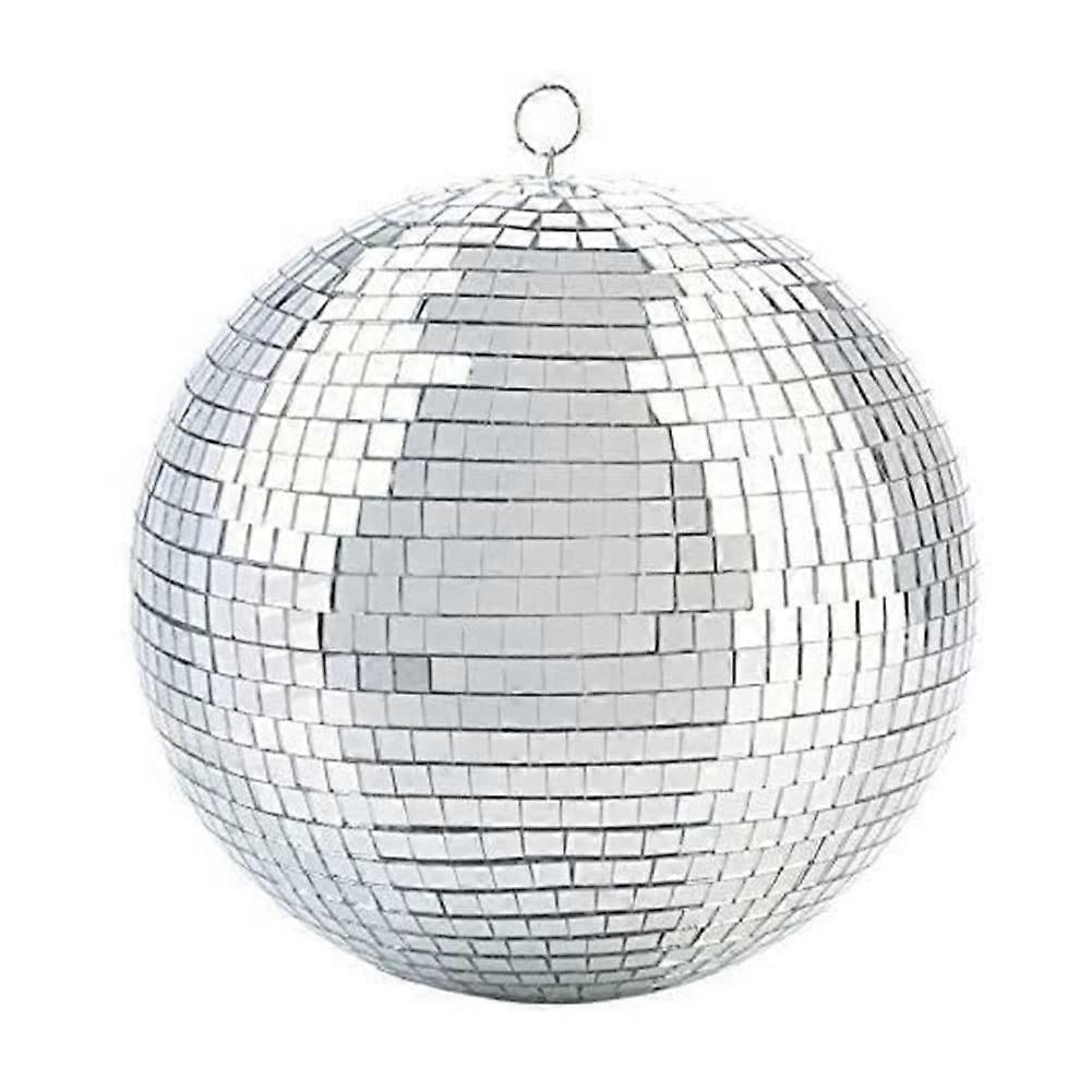 Bunter Bühnenlichteffekt 20 cm Silberne Glitzerkugel Disco-Dekoration für Weihnachtsfeiern und Events