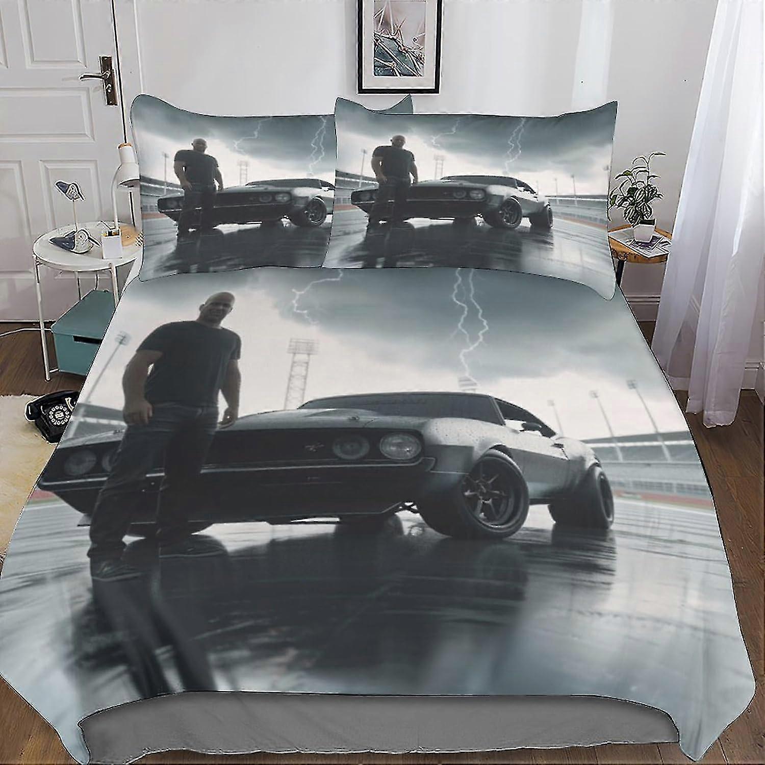 Gezellige dekbedhoes Set met verborgen ritssluiting - Microfiber beddengoed Set met 3D-print en kussenslopen - ideaal voor filmliefhebbers