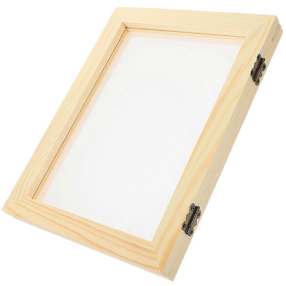DIY Paper Making Frame Khaki Wooden Paper Craft Frame for Boosts Kids Use