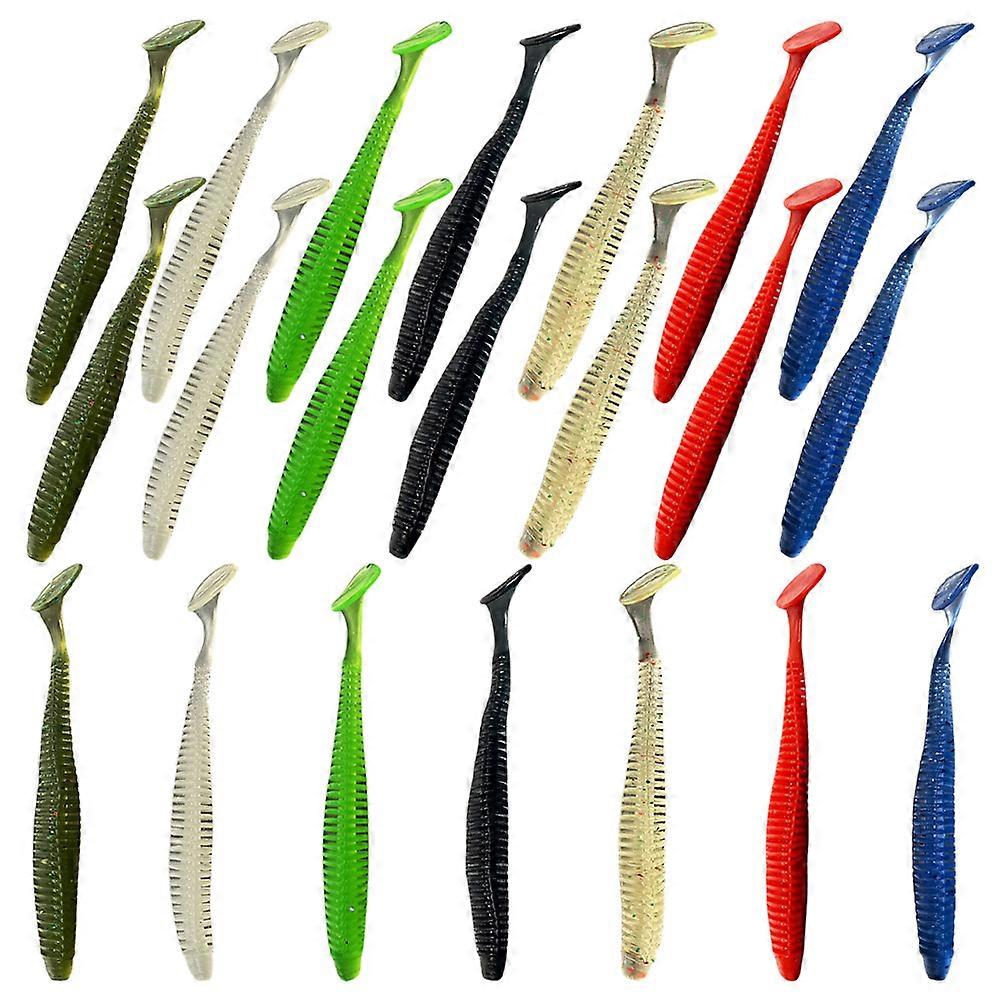 Soft Fishing Baits Set 21pcs Artificial Lures for Saltwater & Freshwater, High Toughness, Lightweight & Durable
