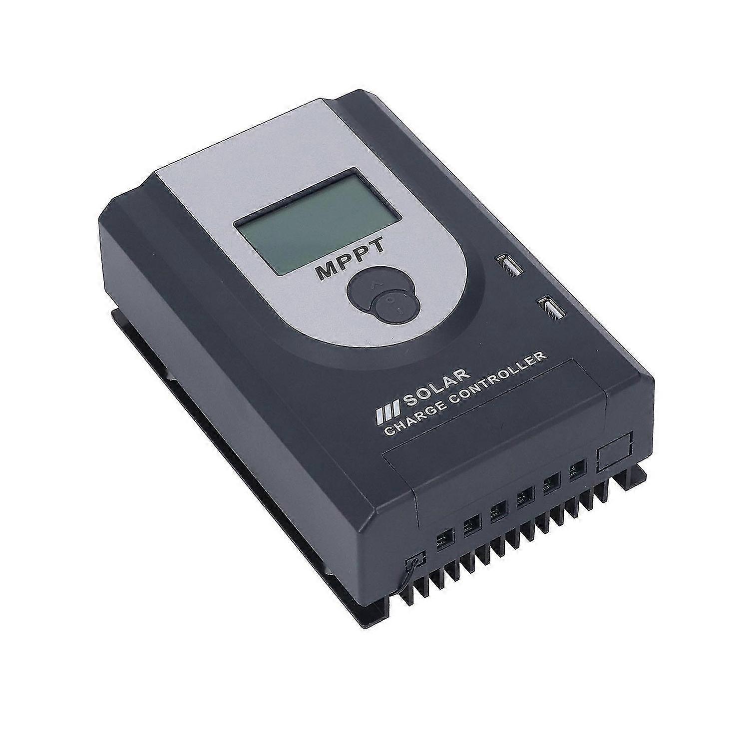 MPPT Solar Charge Controller Panel Regulator Lithium Battery Charger with Bluetooth Black DC12 24V