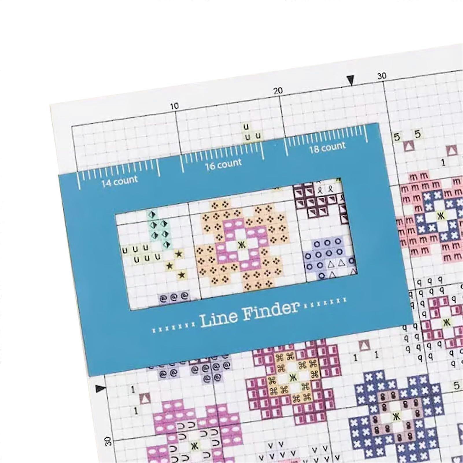 Cross Stitch Locator, Embroidery Ruler, Stitch Positioning Ruler, Precision Scale Design, Acrylic Material, 10 x 6 cm, for Beginners and Professionals