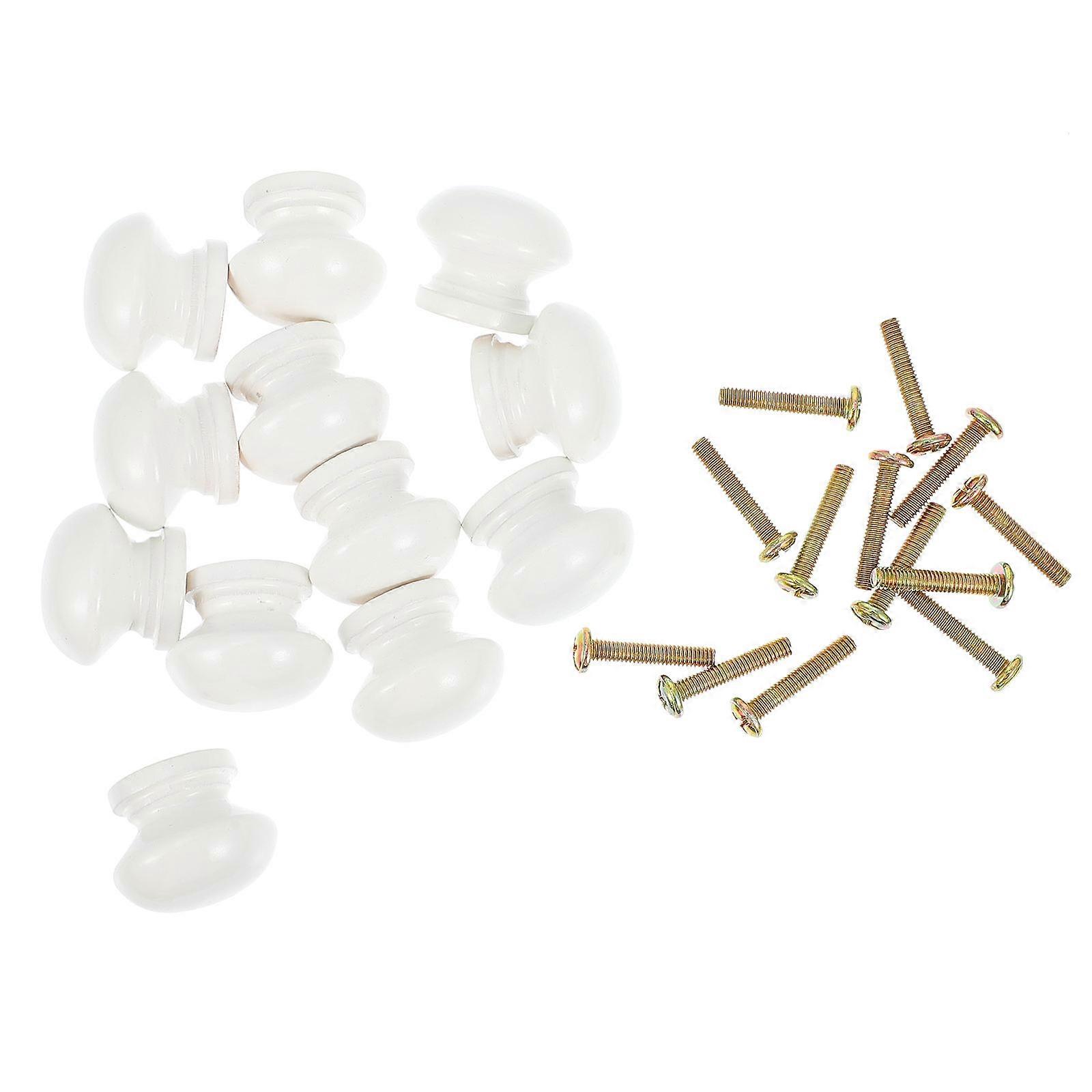 Decorative Cabinet Knobs Wooden Handles For Furniture Door Homeowners 1.1×1.1×0.9in Mushroom Shape 12Set