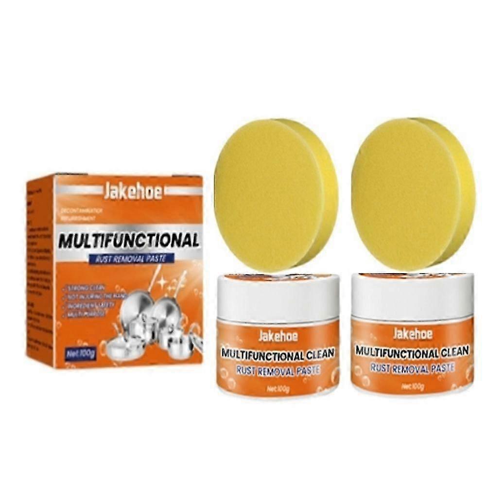 2pcs 100g πολωνική κρέμα καθαρισμού γυαλίζοντας αφαίρεσης πετρελαίου πάστας για το ανοξείδωτο νικελίου χαλκού χρωμίου σιδήρου