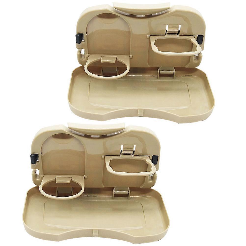 Travel Cup Holder Backseat Mount Food Tray Waterproof Efficient Latch Function Car Accessories For Outdoor Trips 2Pcs