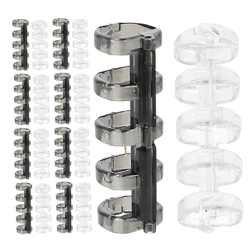 Rings for Paper Binding Plastic Binder Rings for Notebook Assembly Album Creation Students 1.6×0.4×0.4in 20Pcs