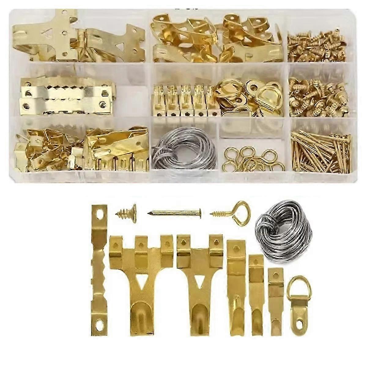 282Pcs Metal Photo Hook Photo Frame Hanging Mounting Accessories Multi-Purpose Clock Wall Drawing Ha Edition 0717