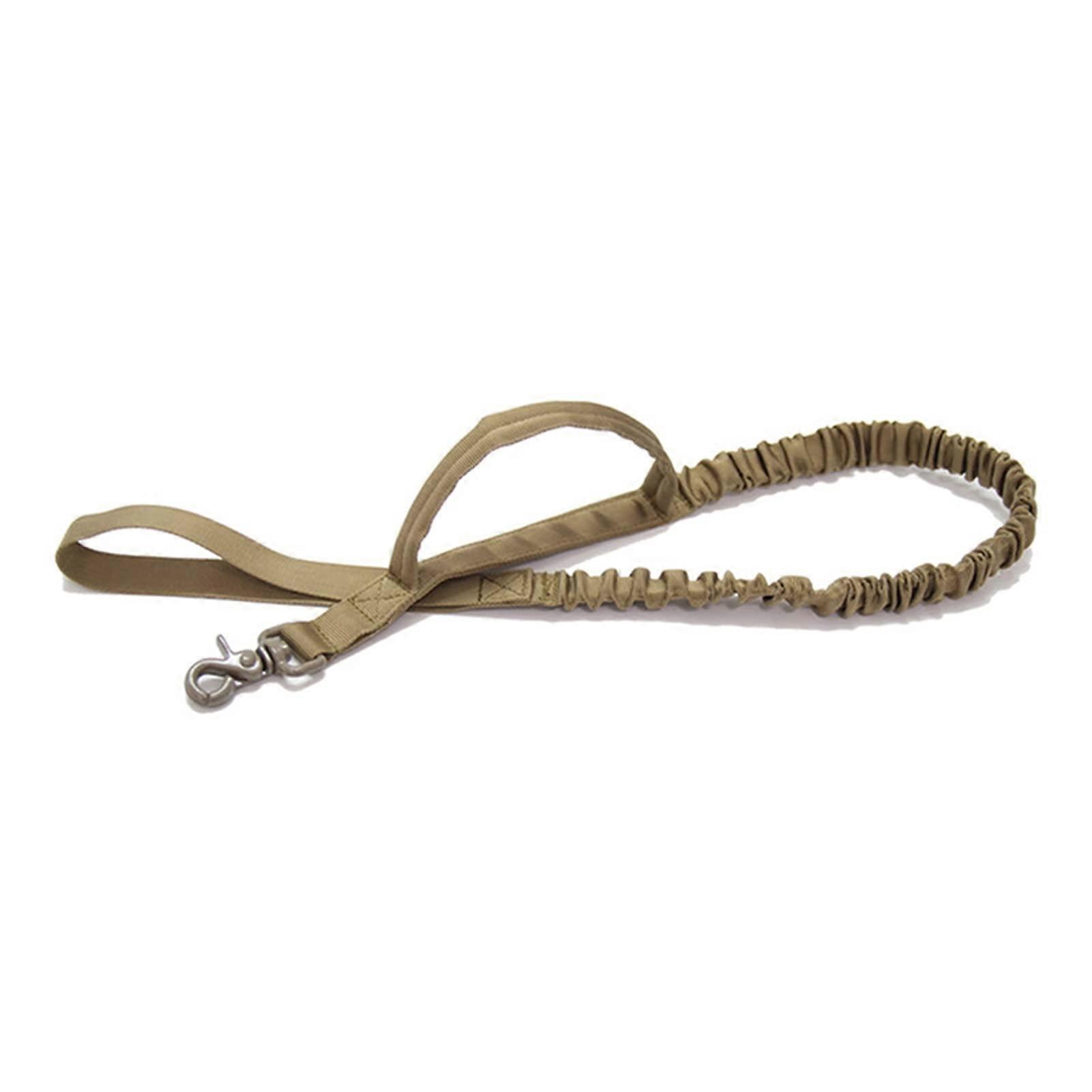 Dog Leash Retractable, Camouflage Dark Khaki, Medium And Large Leads, Outdoor Harness, Elastic Buffer Chain