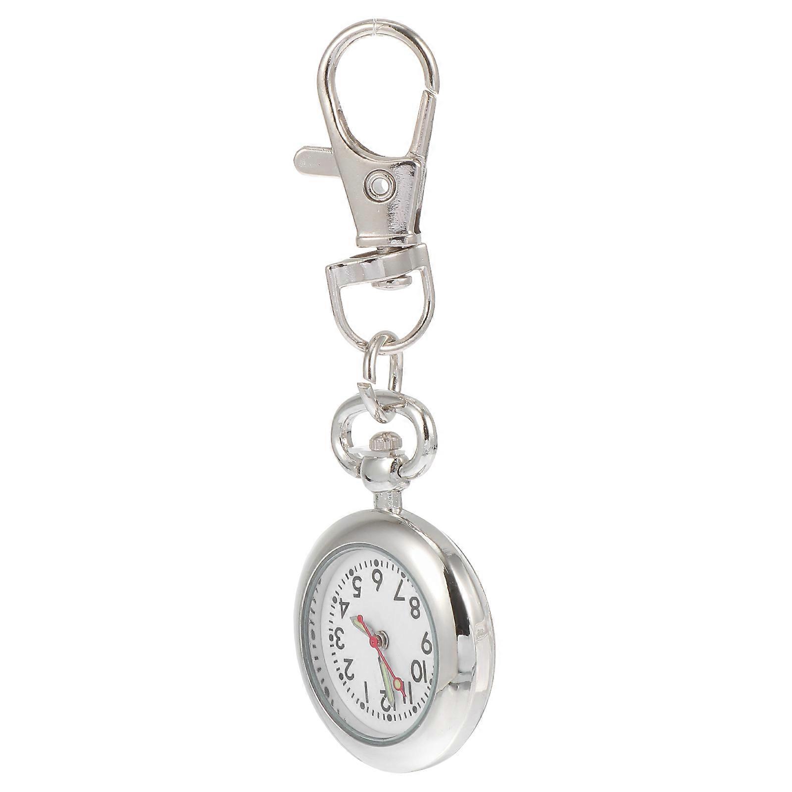 Portable Lightweight Nurse Pocket Watch Keyring for Students Durable Design with Accurate Dial for Easy Reading