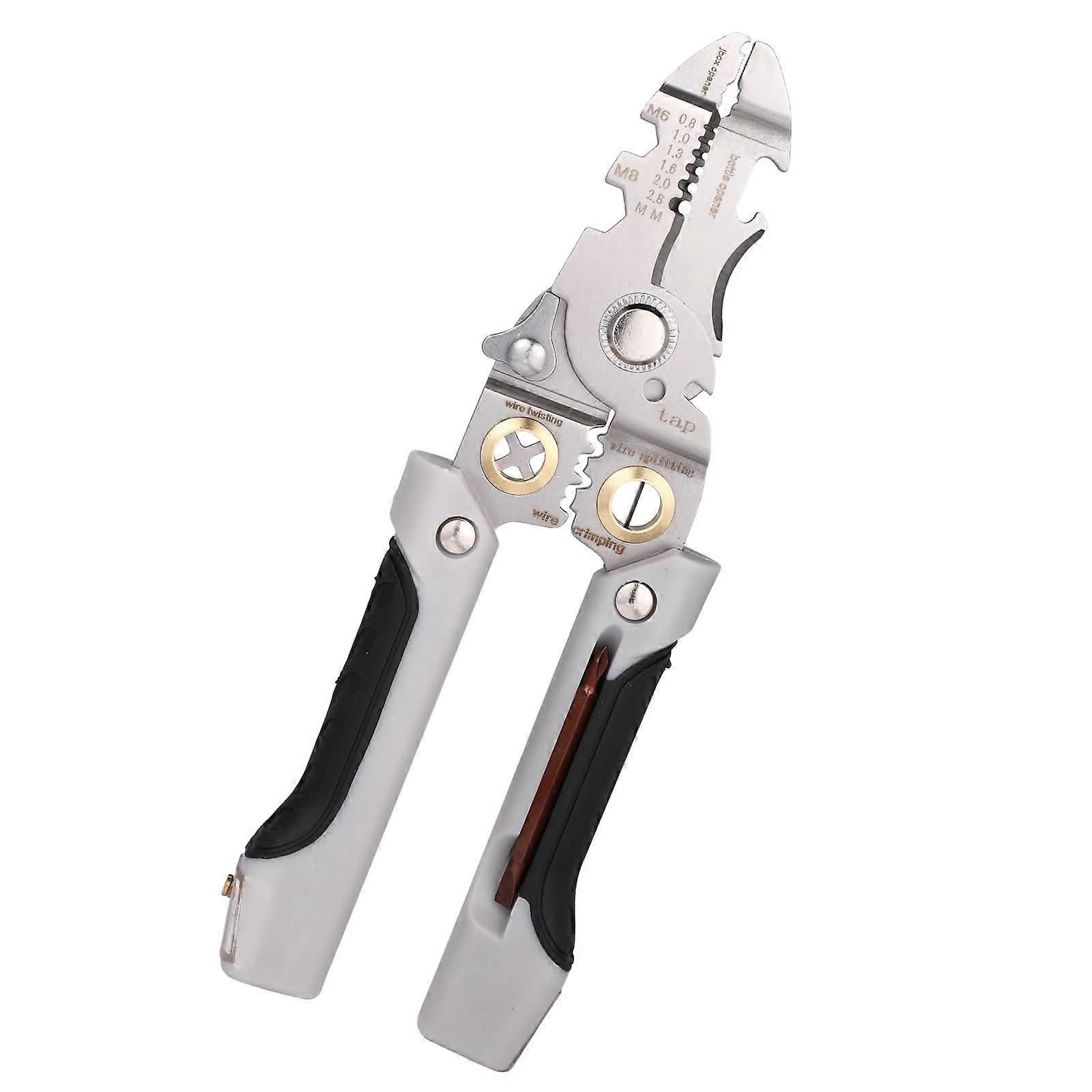 21-In-1 Wire Stripping Pliers With Current Measurement Multifunction Tool For Electricians Crimping And Cutting
