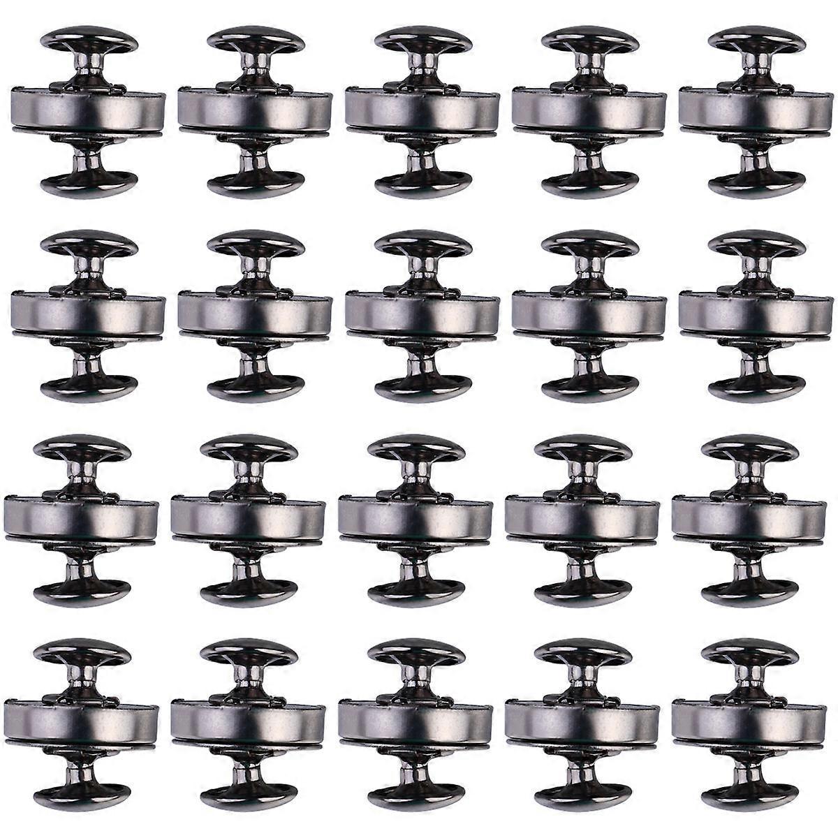 Button Fastener Clasp for Notebooks and Purses Metal Round Shape 1.2x1.8cm Size 50Pcs