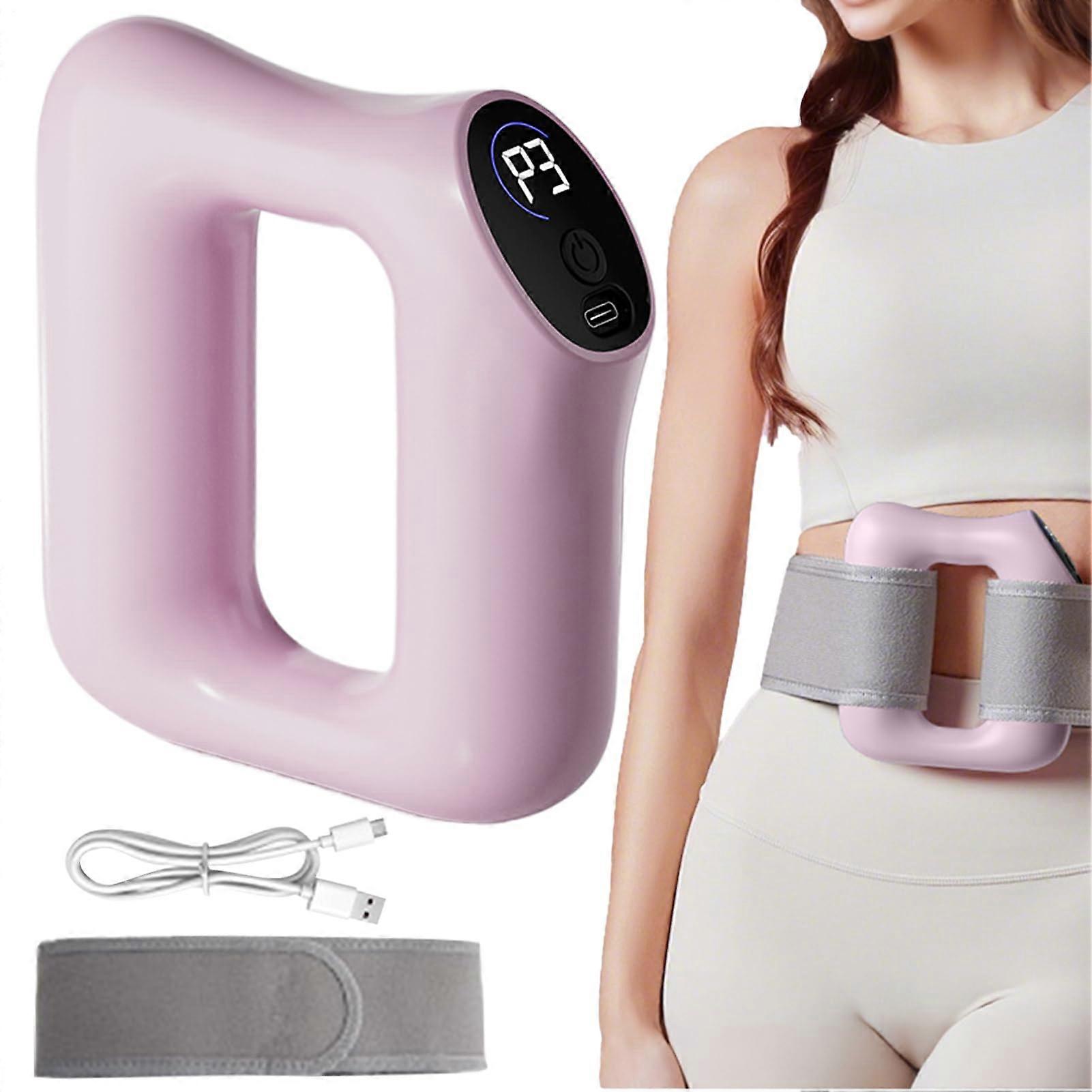 Electric Fascia Ring For Full Body Relief, Ergonomic Rechargeable Deep Tissue Massager With Heat Function, Lightweight Design In Pink