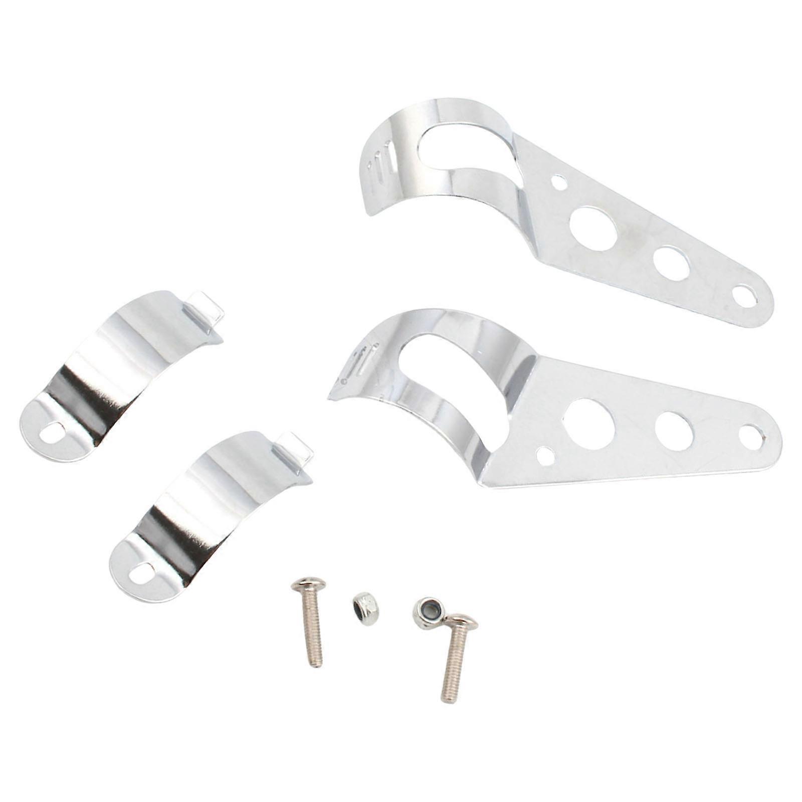 Adjustable Headlight Mount Bracket Holder Headlight Lamp Ear Bracket Motorbike Modification Accessory Easy Installation  plating