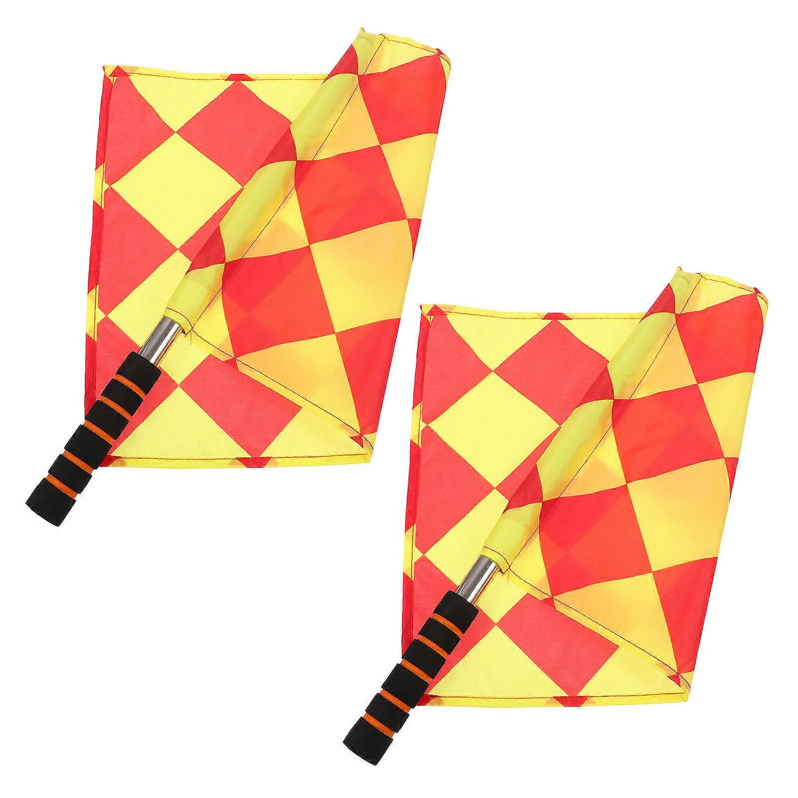 Bright Color Plastic Signal Flags for Outdoor Use with Comfortable Handle 2pcs