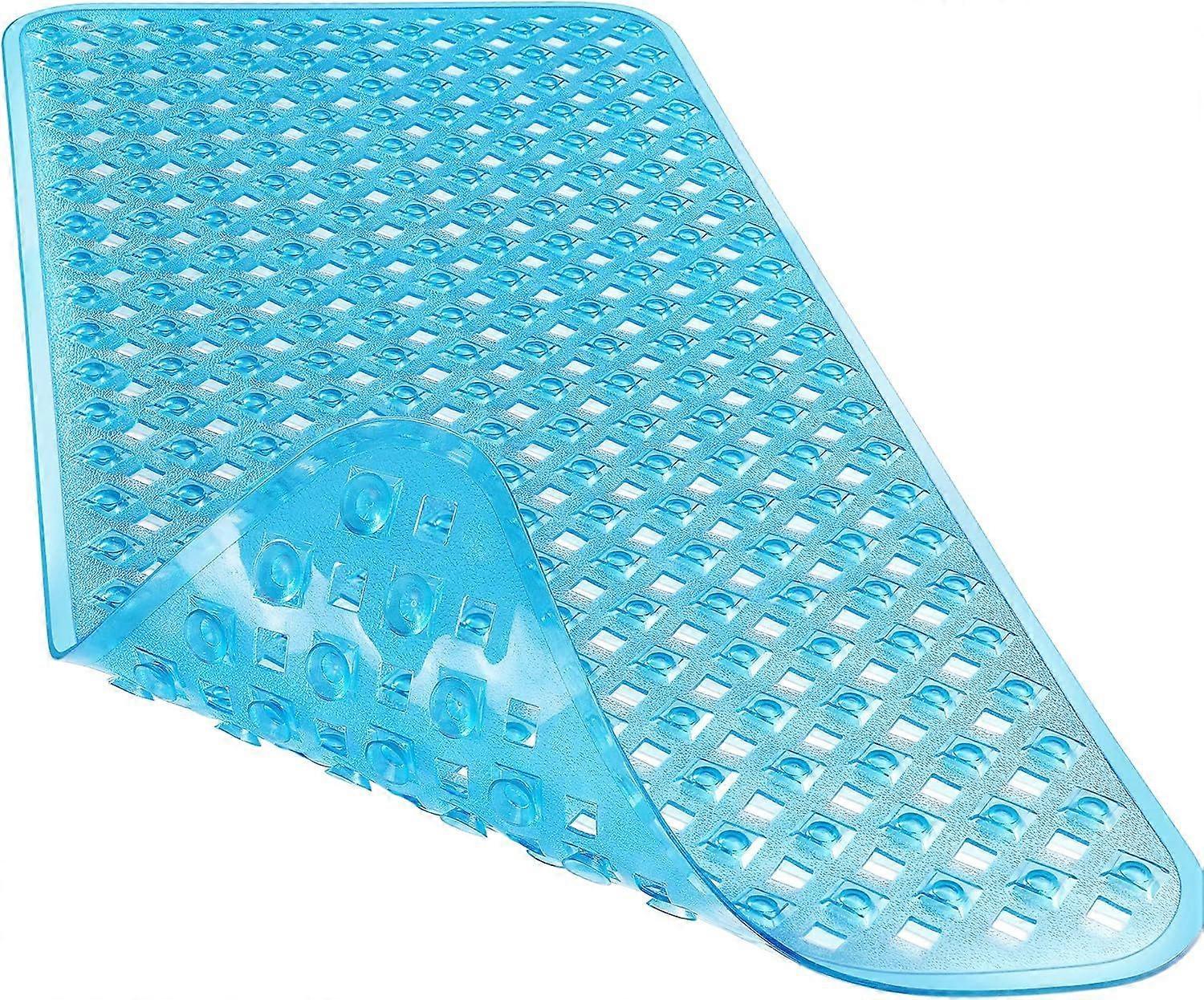 34.5"x15.5" Non-Slip Bath Mat - Super Suction Cups + Drain Holes Design, Machine Washable & Fast-Draining for Shower/Tub, Bathroom Essentials