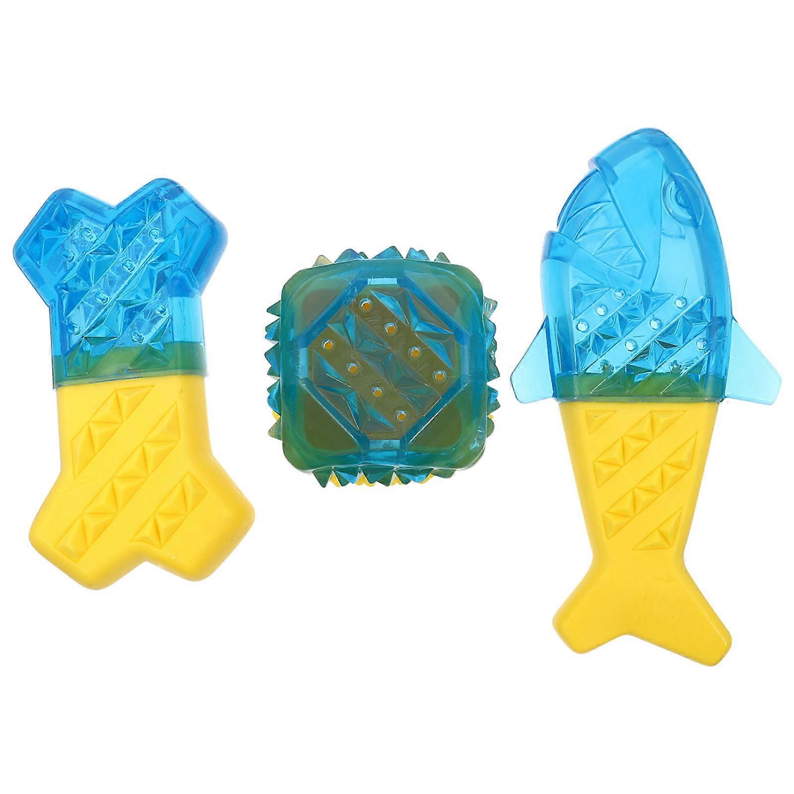 It looks like you're referring to a product listing for a dog toy — specifically, **"3pcs Interactive Fish Shape Dog Molar Plaything For Teething