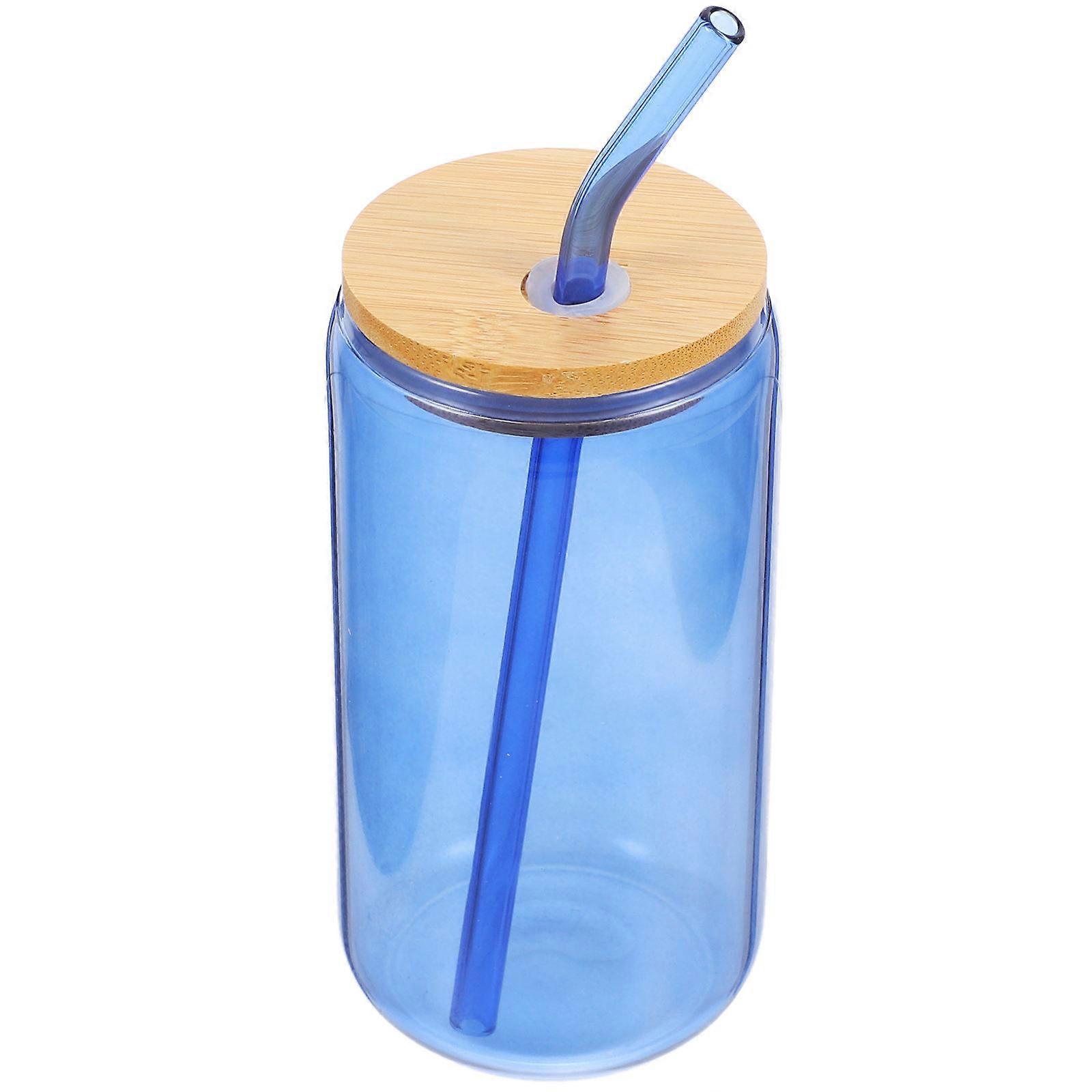 Stylish Reusable Glass Beverage Cup with Lid and Straw for Cocktails, Juices, Cold Drinks – Multi Functional Daily Use Cup