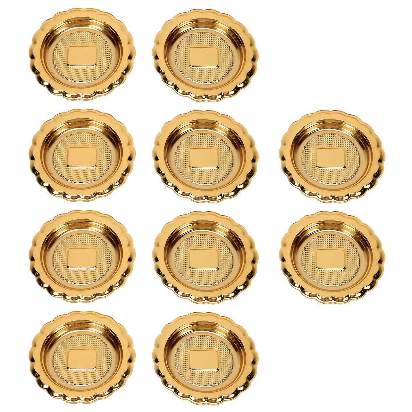 Golden Plastic Cake Trays for Displaying Desserts Healthy Safe Reusable 20 Pieces