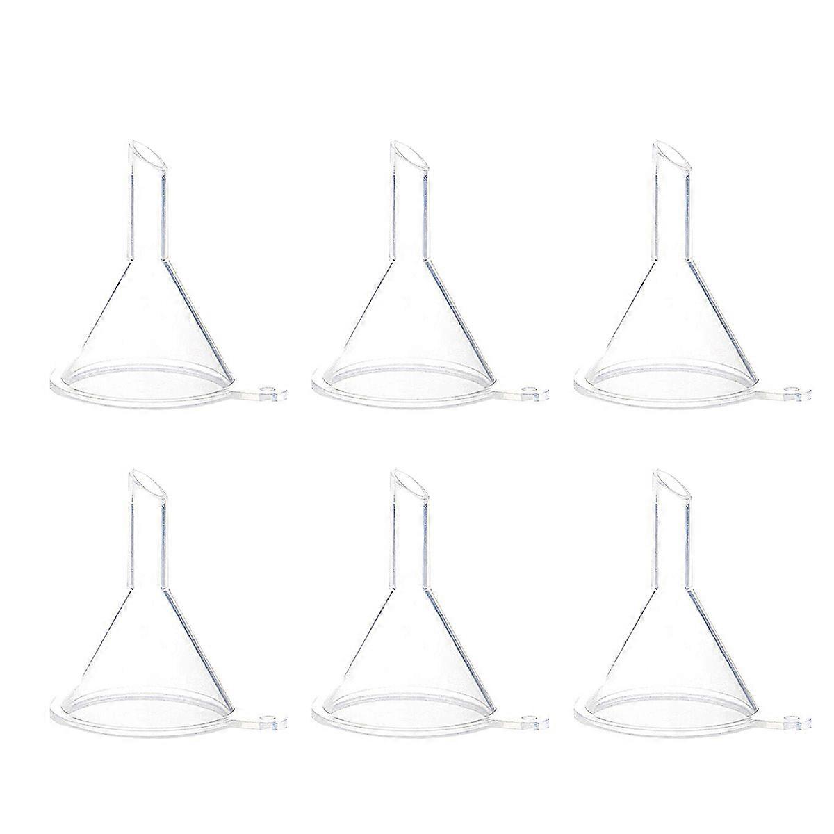 Perfume Refill Tool Plastic Mini Funnel For Transferring Cosmetic Liquids Clear 4.10X3.80X3.10CM Pouring End 31mm Spout 6mm 20Set