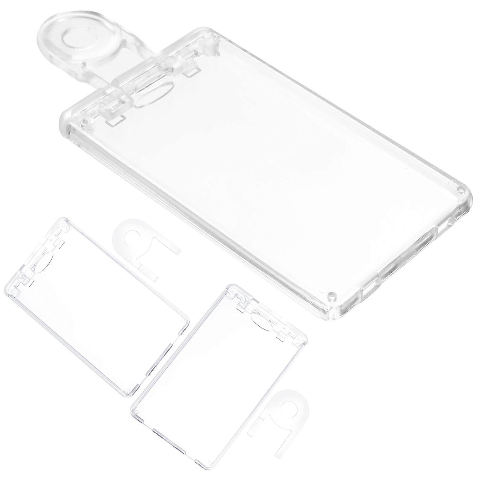 Clear ID Card Sleeves with Locking Badge Holders for Protection 3Pcs
