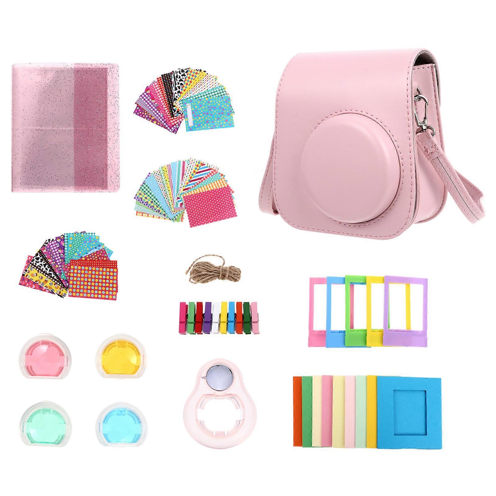 Camera Accessories Bag Instant Mini Stickers Filter Frames Pink Rectangular Retro Design Protection 1 Set
