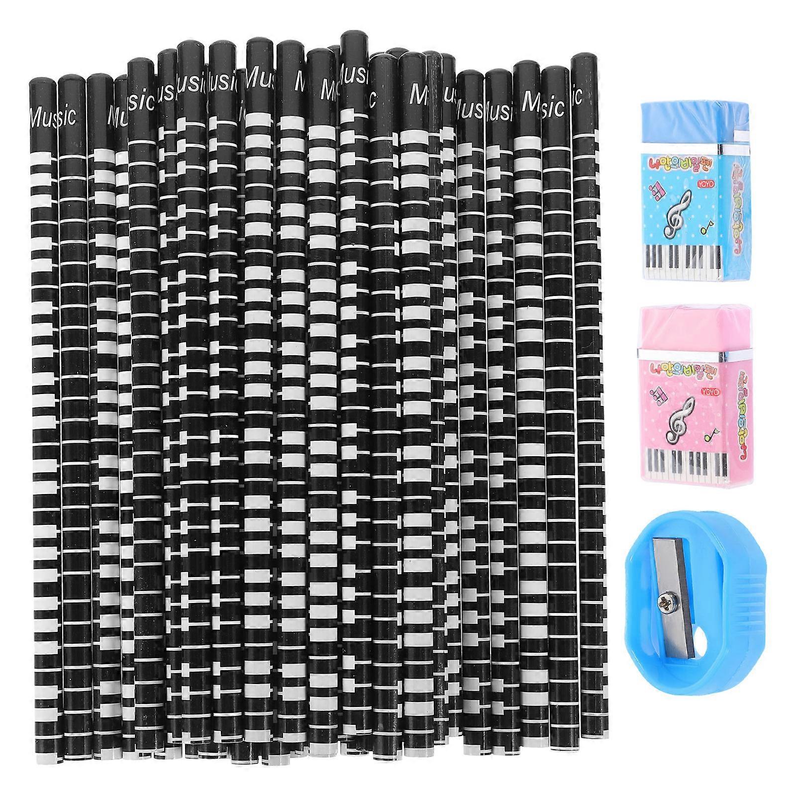 36PCS Piano Themed Music Pencils, Break Resistant Multi Function Pencils with Ergonomic Design for Classroom Prizes, Party Favors and Student Supplies