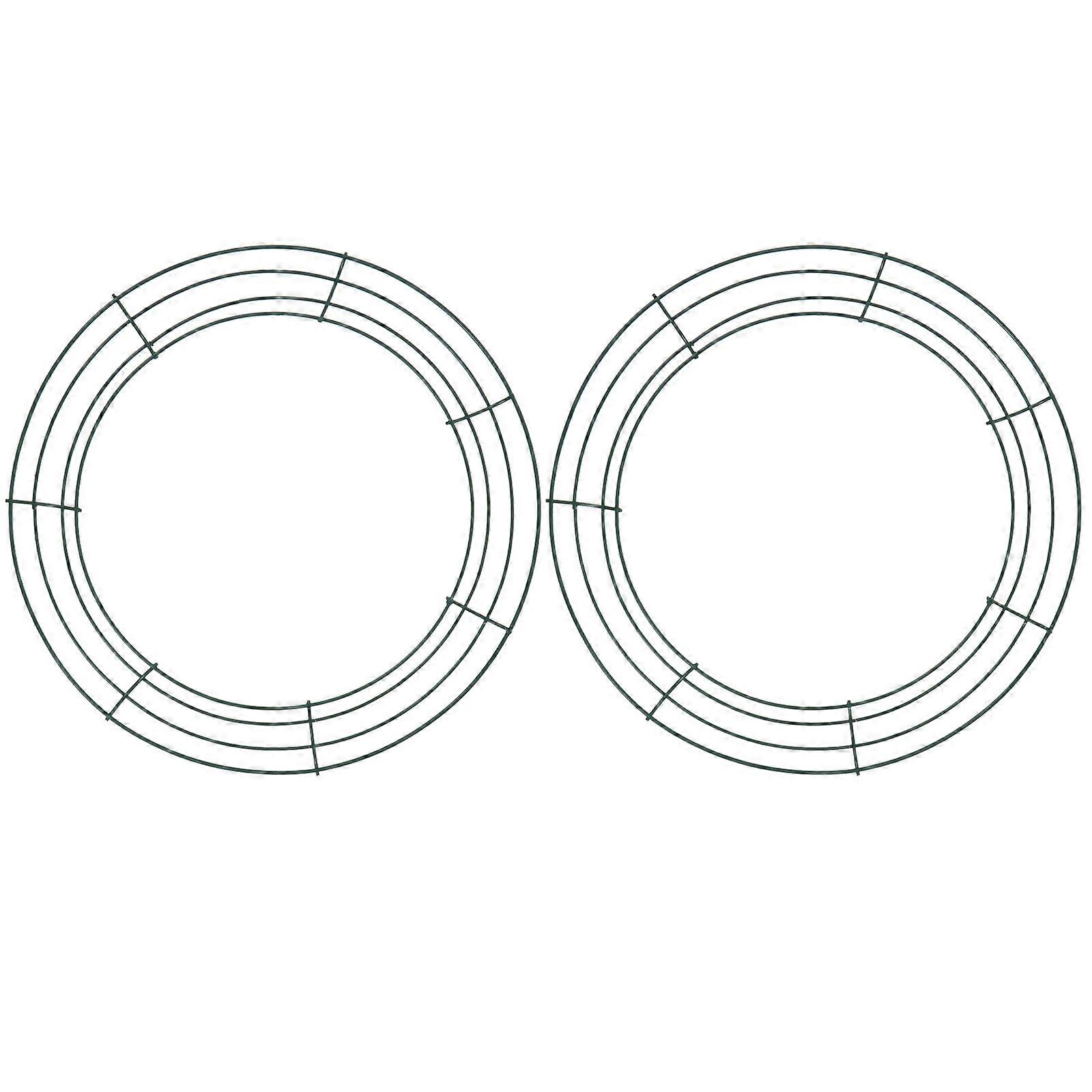 Hanging Decorations 2Pcs DIY Wreath Frame Iron Circle Ideal For Home Furnishing And Garden Decor With Durability