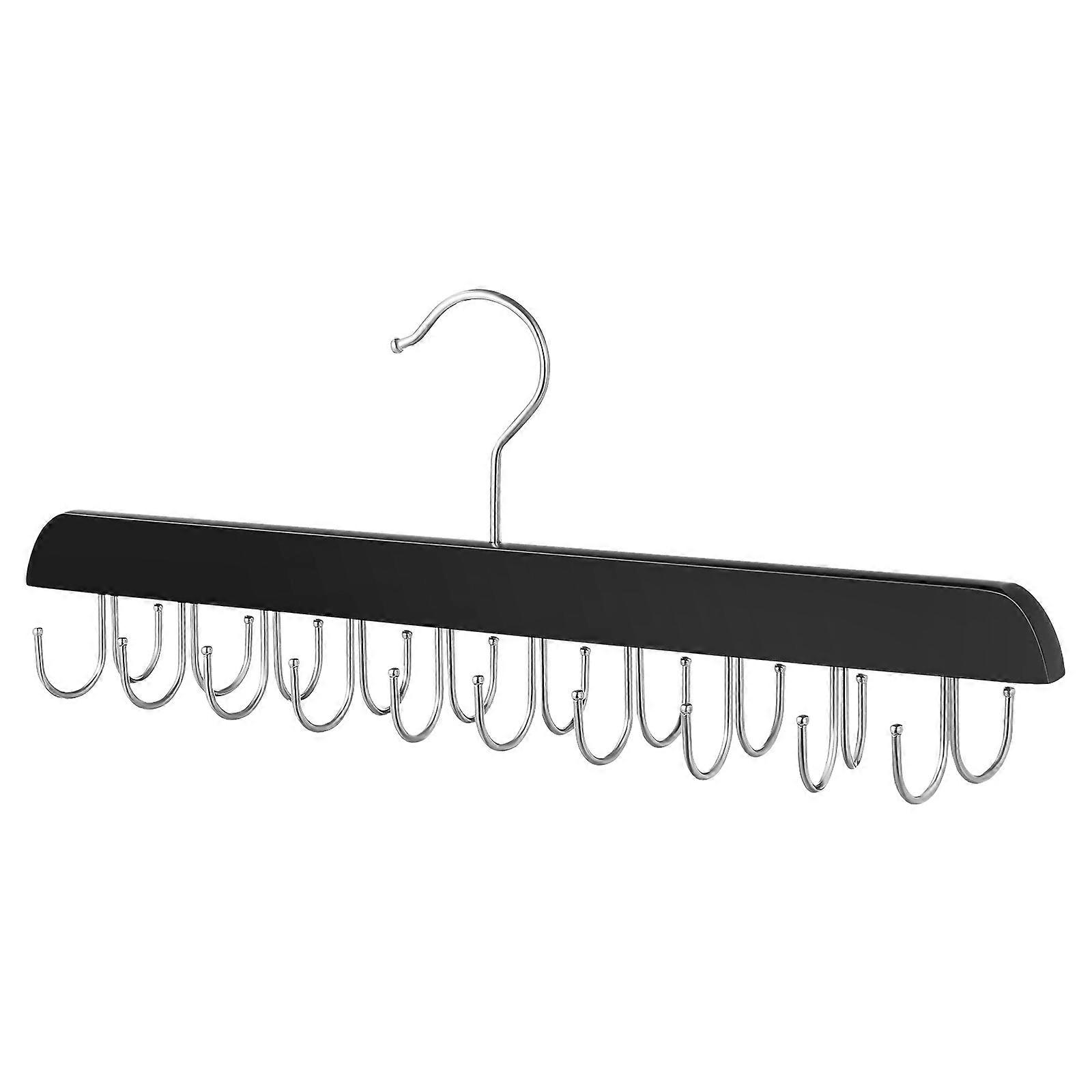Scarf Hanger Belt Rack Closet Organizer for Ties Bags Accessories Space Saving Durable Wooden Design with Timeless Finish