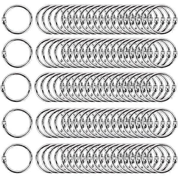 100 pcs Split Rings Metal Book Binding Open Circle DIY Opening