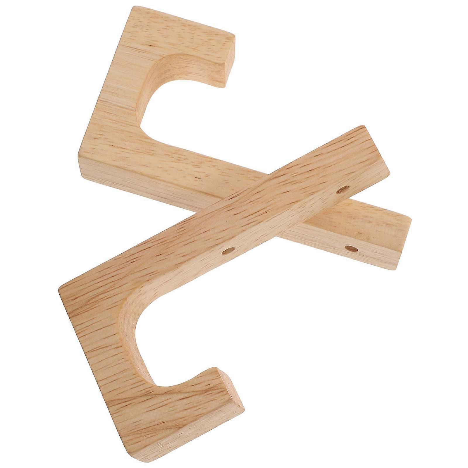 Sturdy Wooden J Shaped Wall Hooks for Clothes, Bags, Hats, and Towels – Multi Functional and Smooth Design for Bedroom, Bathroom Use