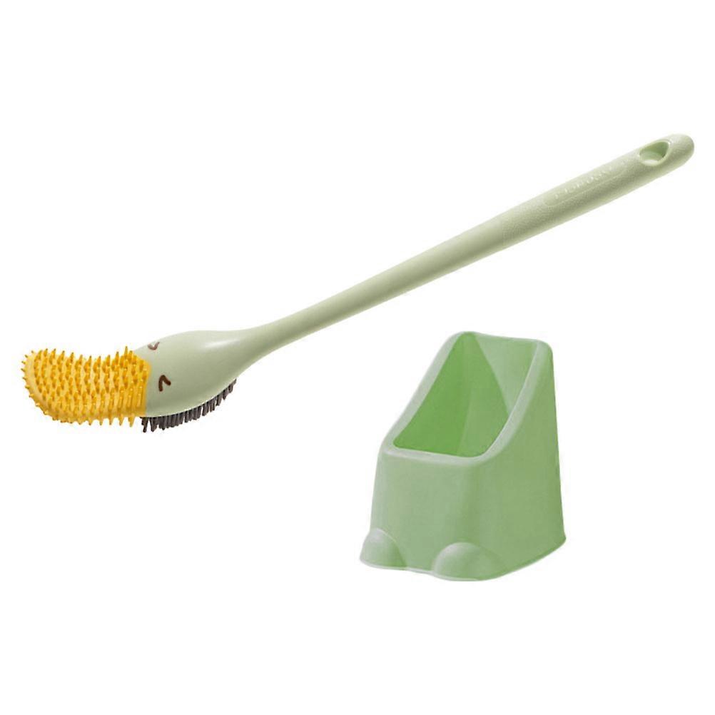 Bathroom Cleaning Brush Deep Cleaning Tool Household Toilet Cleaning PET Duckbill Shape 1Set