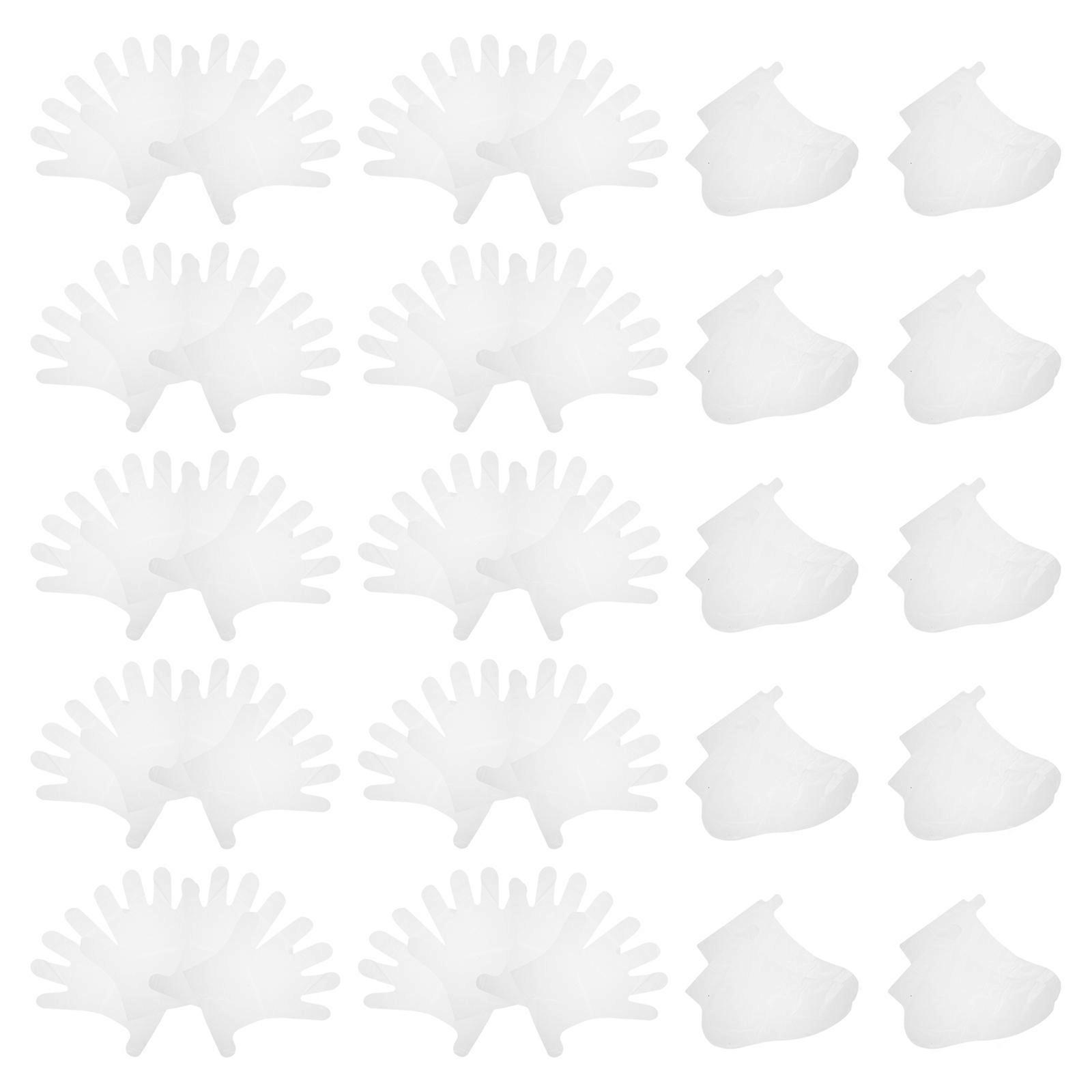 Hand & Foot Covers Set with Fixing Stickers for Salon, Spa & Home Use   Leak Prevention & Easy Application