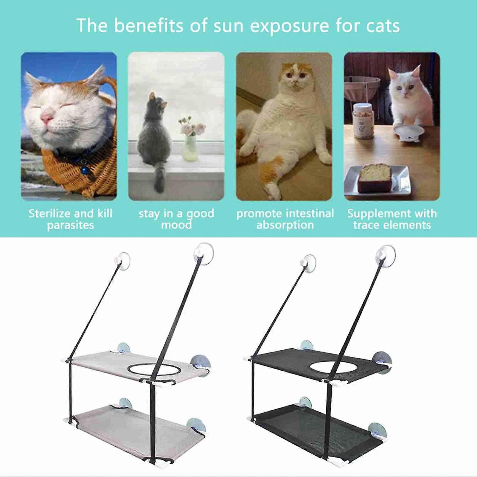 Double Layer Cat Window Hammock Cat Window Perch Strong Suction Cups Cat Hammock for Window