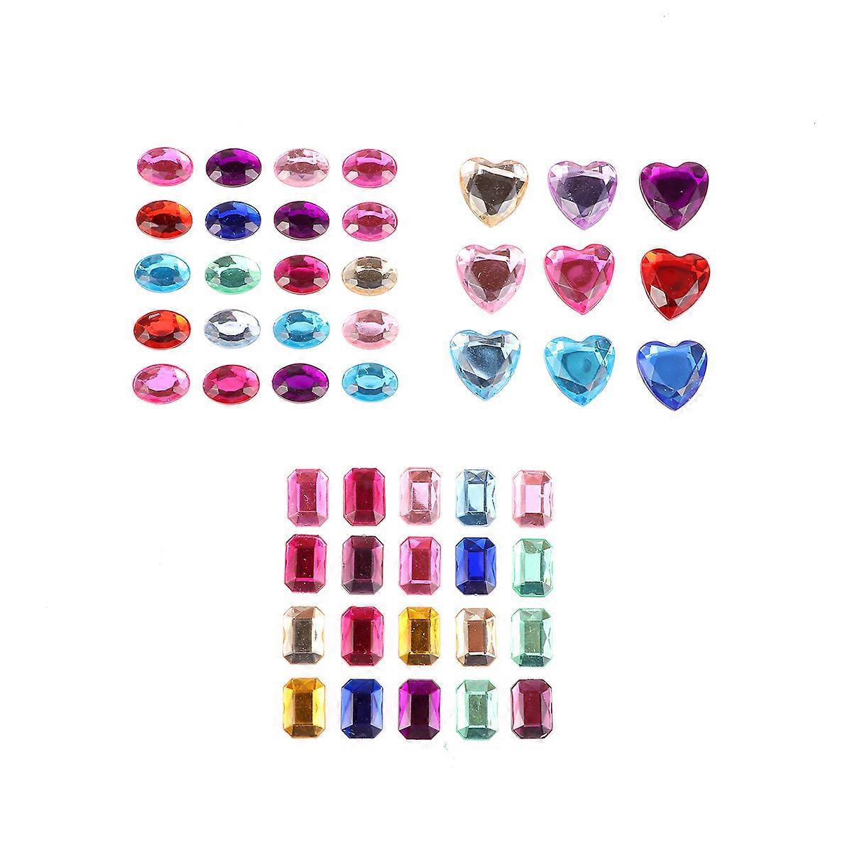 Αυτοκόλλητα στρας για χειροτεχνίες Αυτοκόλλητα ακρυλικά κρυστάλλινα πετράδια Διάφορα χρώματα Διάφορα σχήματα για διακόσμηση