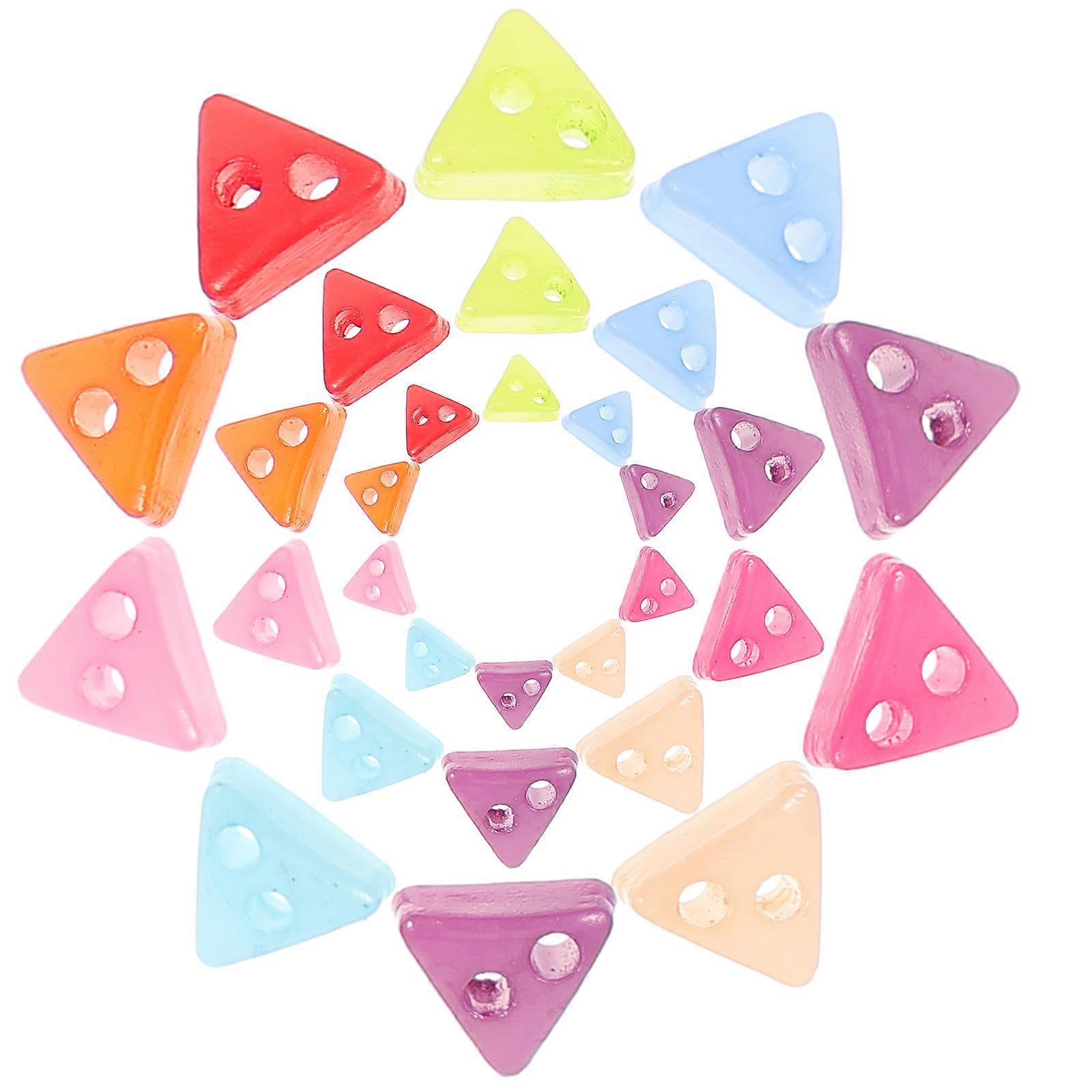 1000Pcs Assorted Color Cartoon Style Buttons For Clothing DIY Projects And Crafts Small Triangle Plastic Sewing Supplies