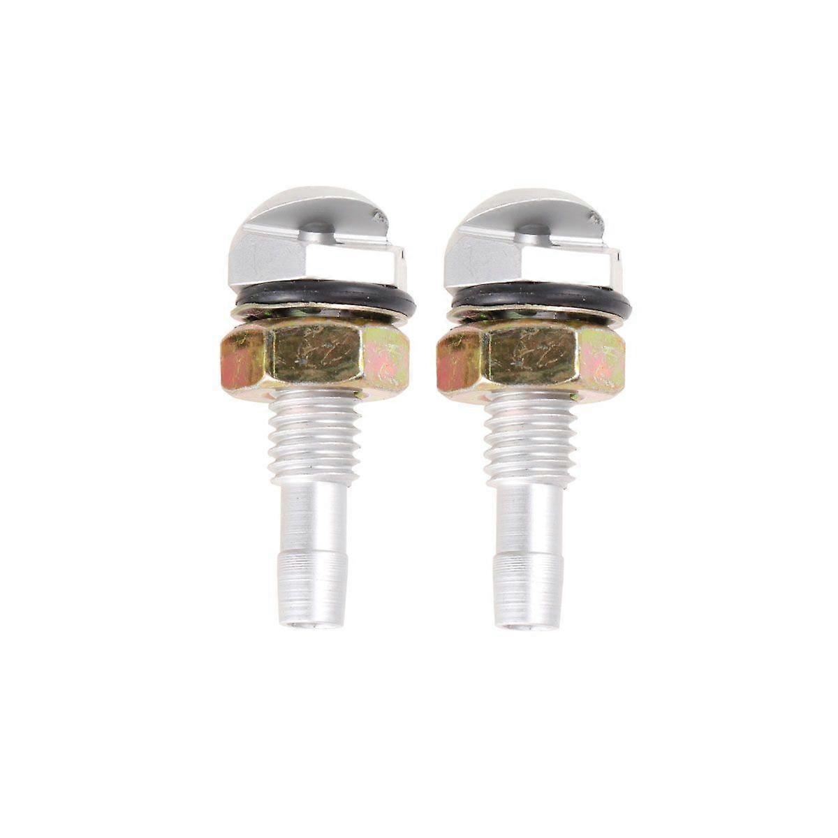 One Pair Replacement Vaporific Front Windshield Washer Nozzles (Silver)