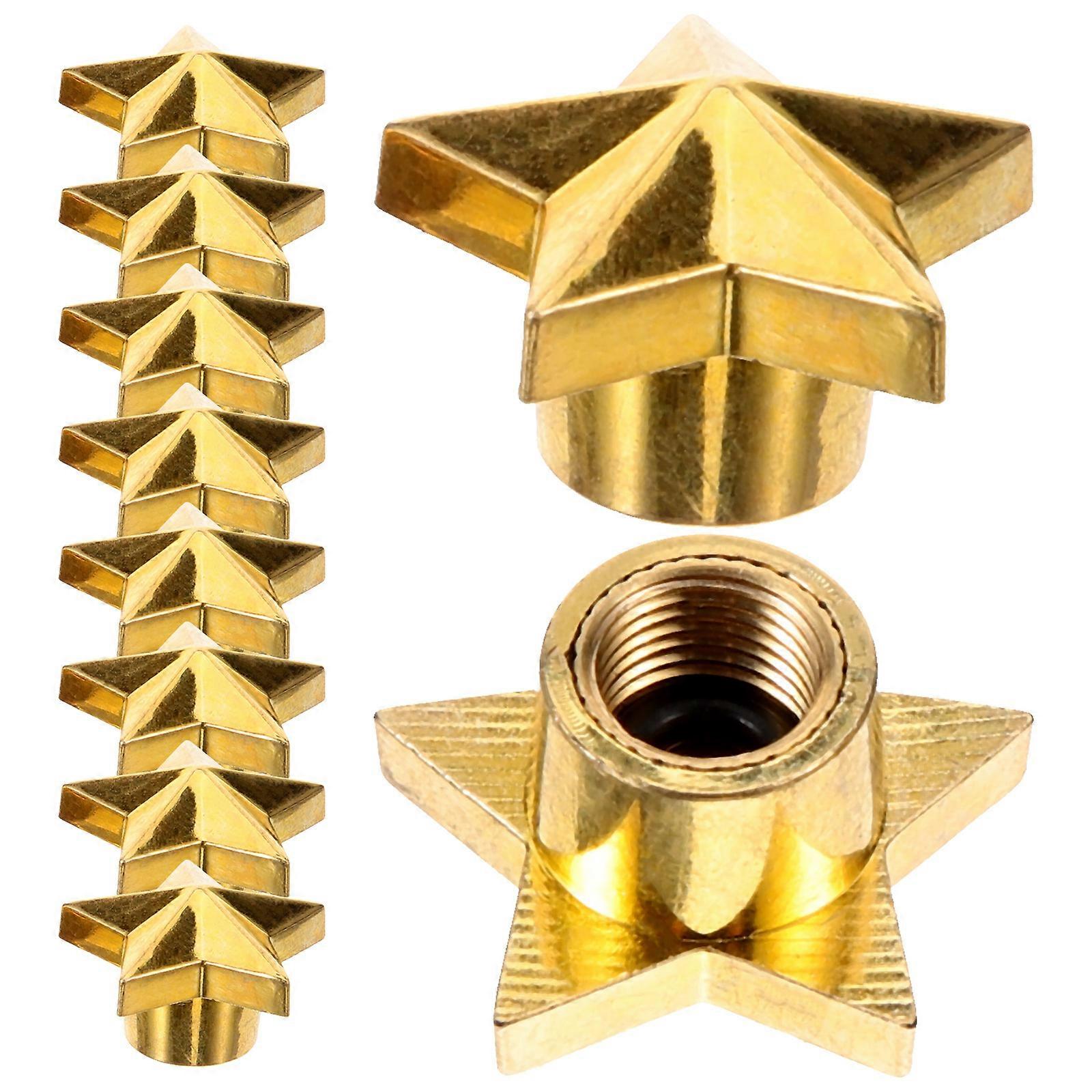Valve Stem Cover Star Shape Car Modification Durable Unique Design 10Pcs