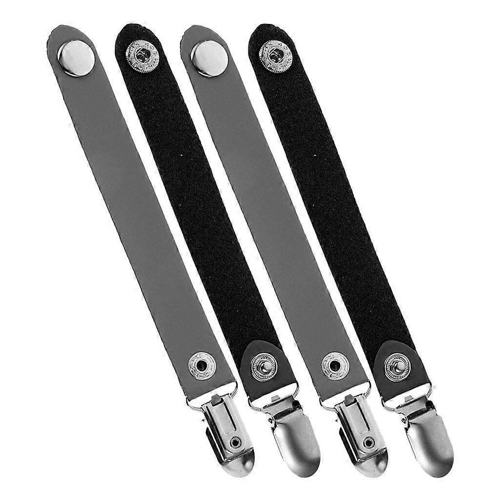 Portable Hat Clips with Carabiner for Travel Sturdy PU and Metal Material Multipurpose Adult Use 4pcs