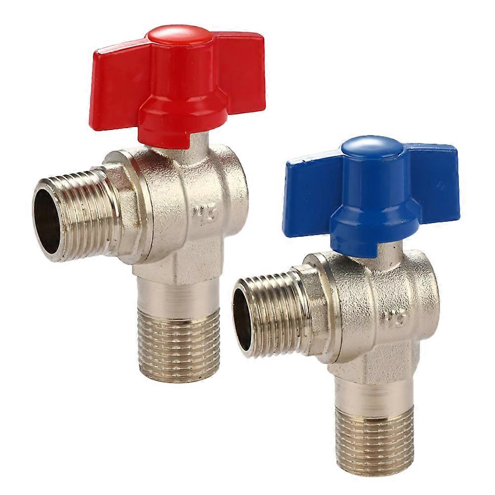 Durable Copper Ball Valve with High Flow Design for Hot Cold Water 1/2" Threaded Triangle Valve Ideal for Home and Craft Use
