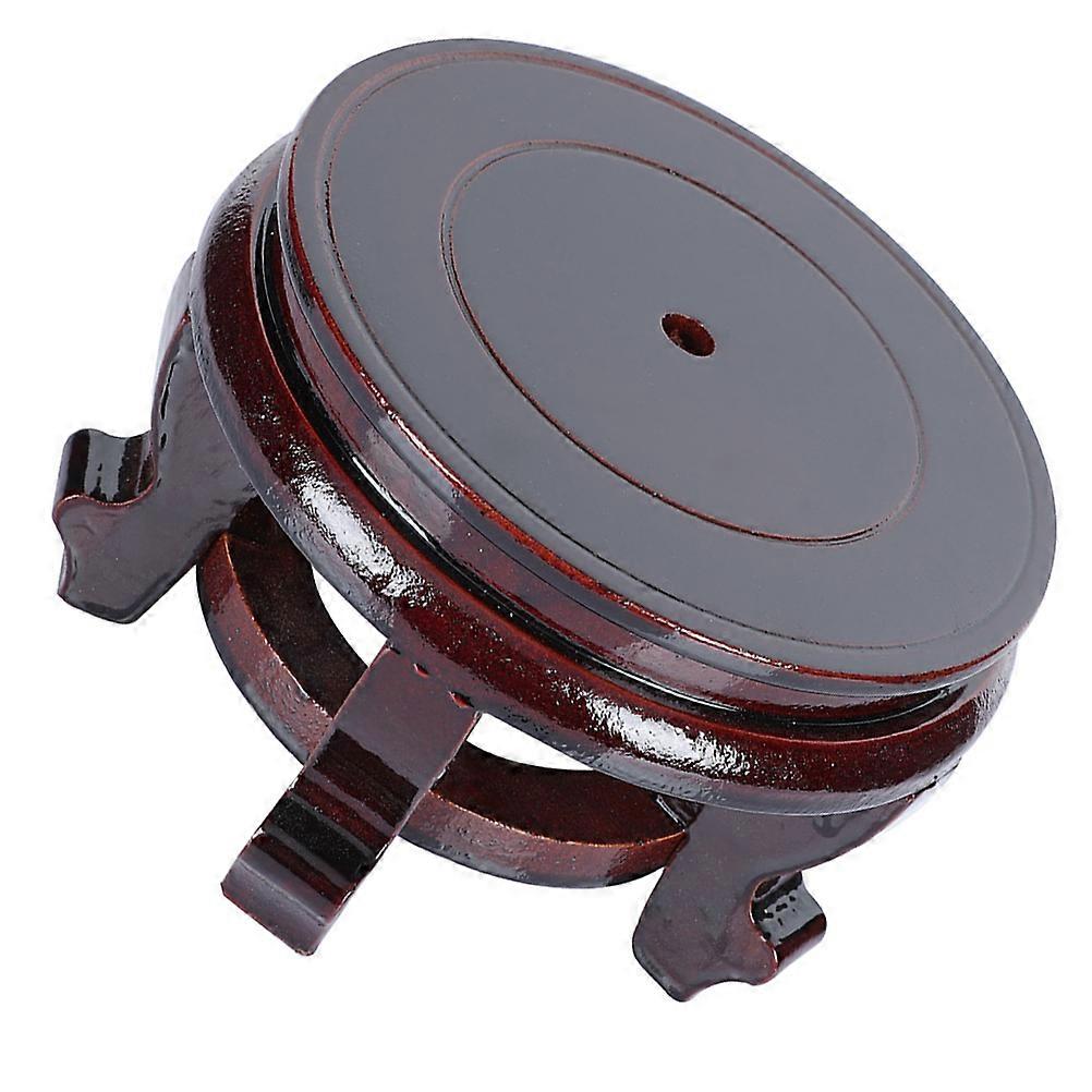Vase Display Stand Coffee Colored Vase Base for Flowerpot Decorators 12.00X12.00X10.00CM 1Pack