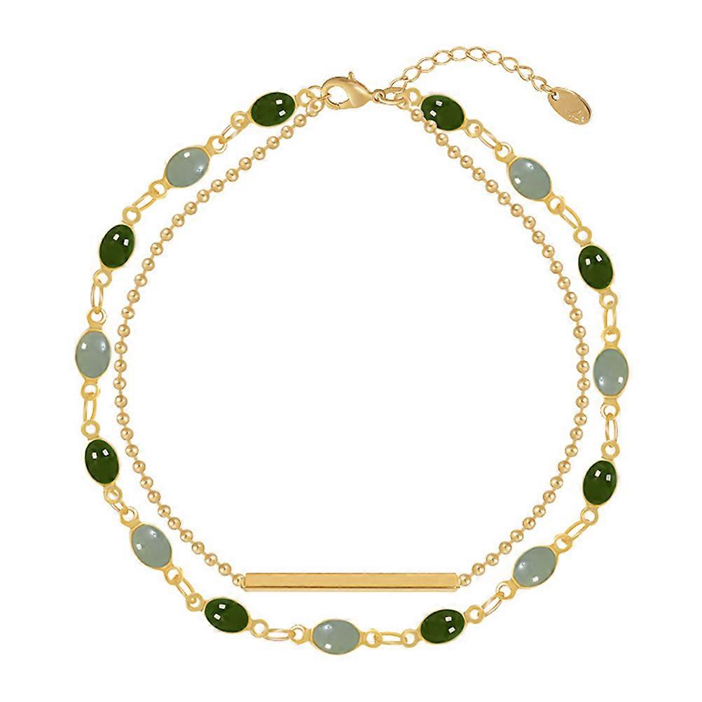Trendy Beaded Layered Bracelets for Women with Adjustable Design Assorted Color Alloy 7 inches