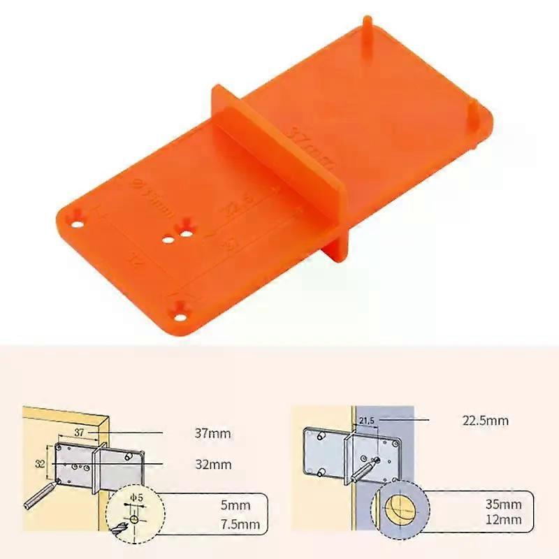 35mm 40mm Hinge Hole Drilling Guide Locator Hole Opener Cabinet Door Template DIY Tool for Woodworking Tool