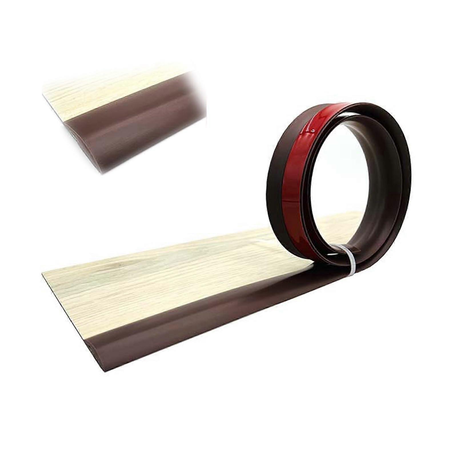 Ramp Door Threshold - PVC Transition Strips for Carpets and Floors, Self-Adhesive Brown Ramp for Sliding Doors, 5 mm Height