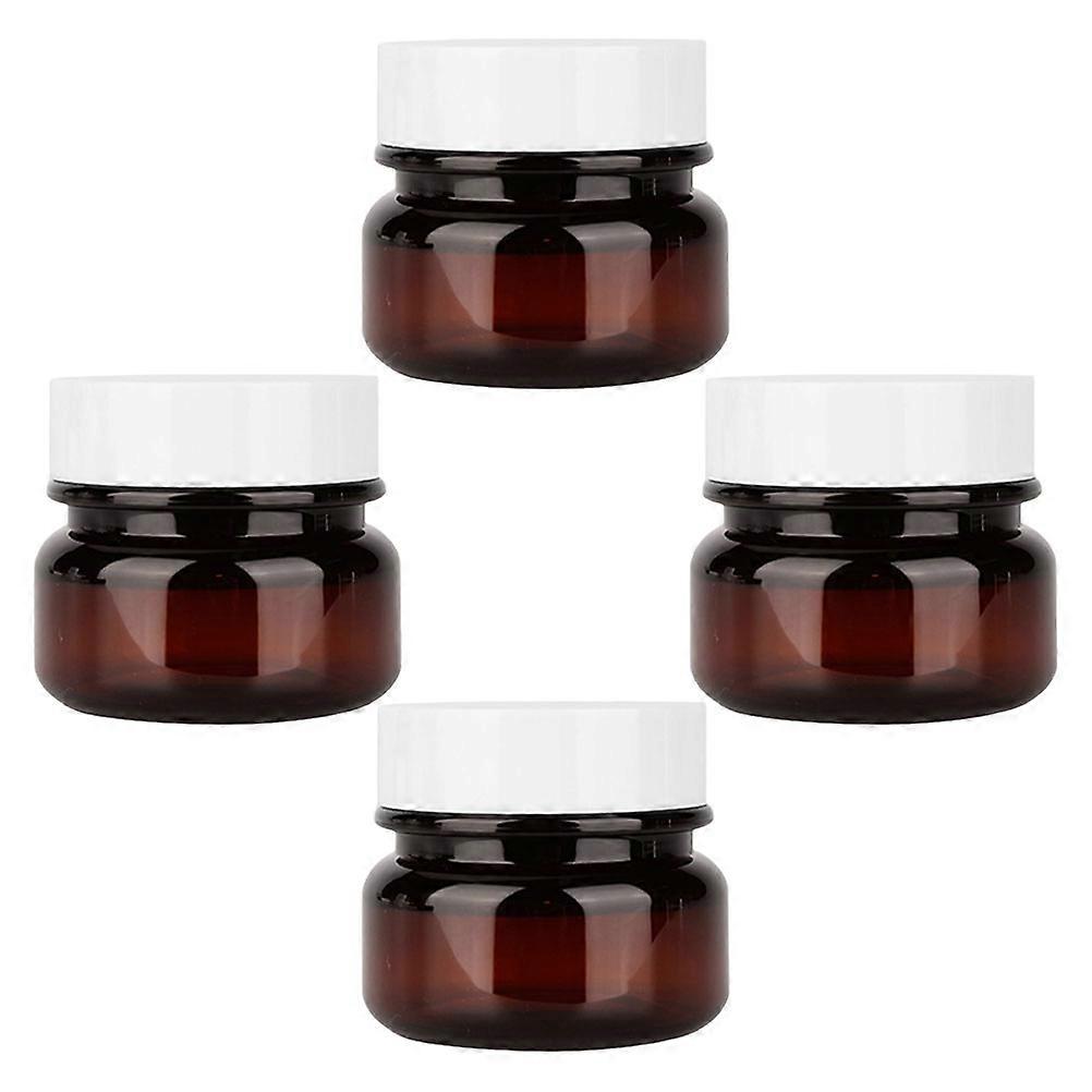 Masteelf 4pcs Cream Jars Small Cosmetics Containers Refillable with Lid Travel Sample Lotion Jars 50g